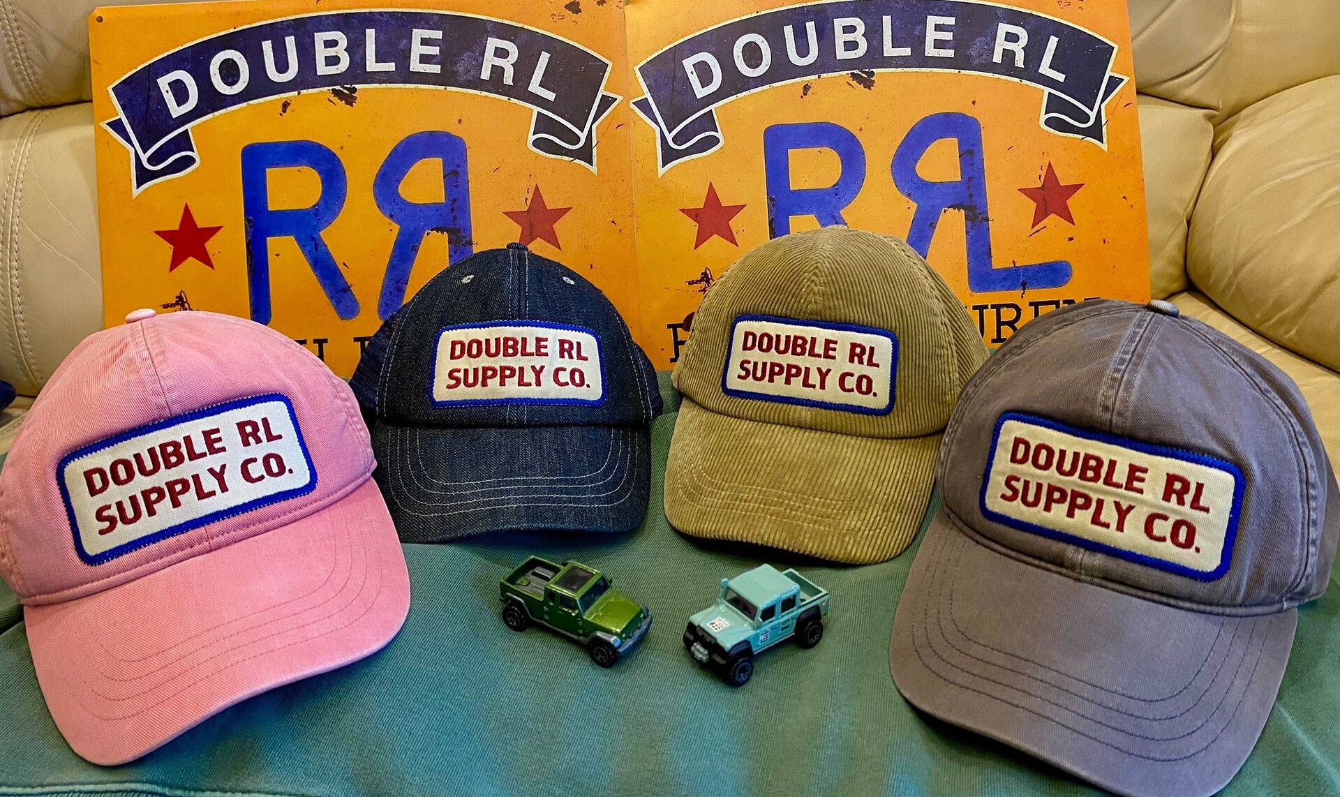 RRL Ralph Lauren vintage double rl denim trucker cap Size ONE SIZE - 2 Thumbnail