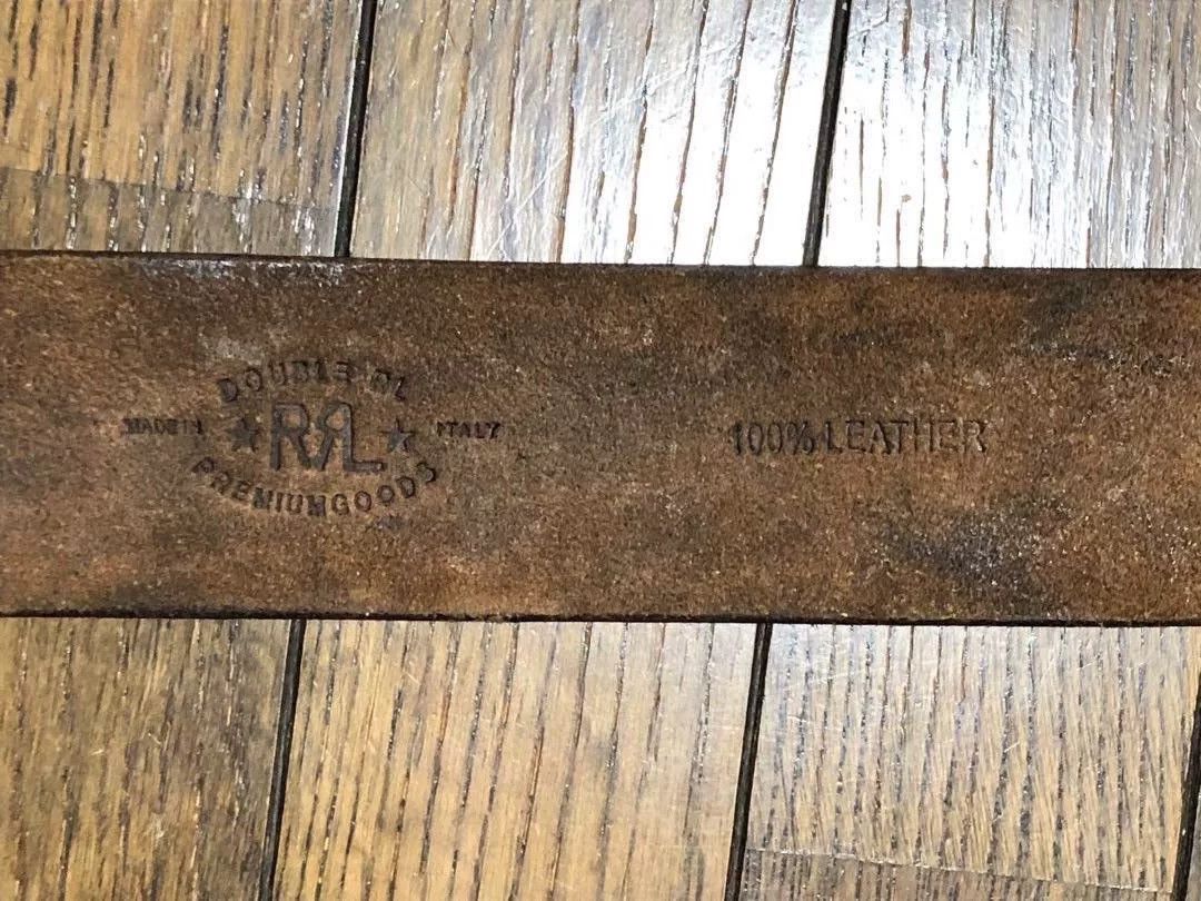 RRL Ralph Lauren vintage rrl montana leather belt with brass studs Size ONE SIZE - 9 Thumbnail