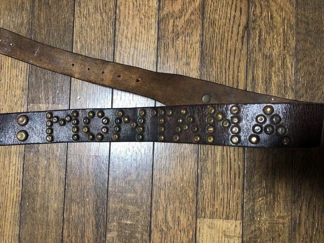 RRL Ralph Lauren vintage rrl montana leather belt with brass studs Size ONE SIZE - 7 Thumbnail