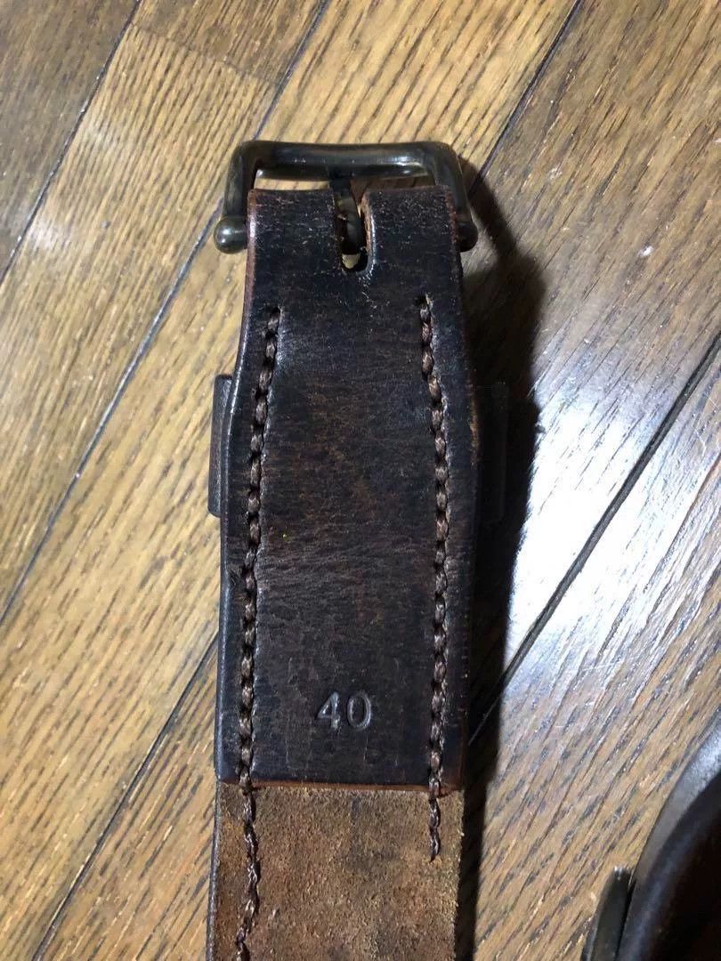 RRL Ralph Lauren vintage rrl montana leather belt with brass studs Size ONE SIZE - 8 Thumbnail
