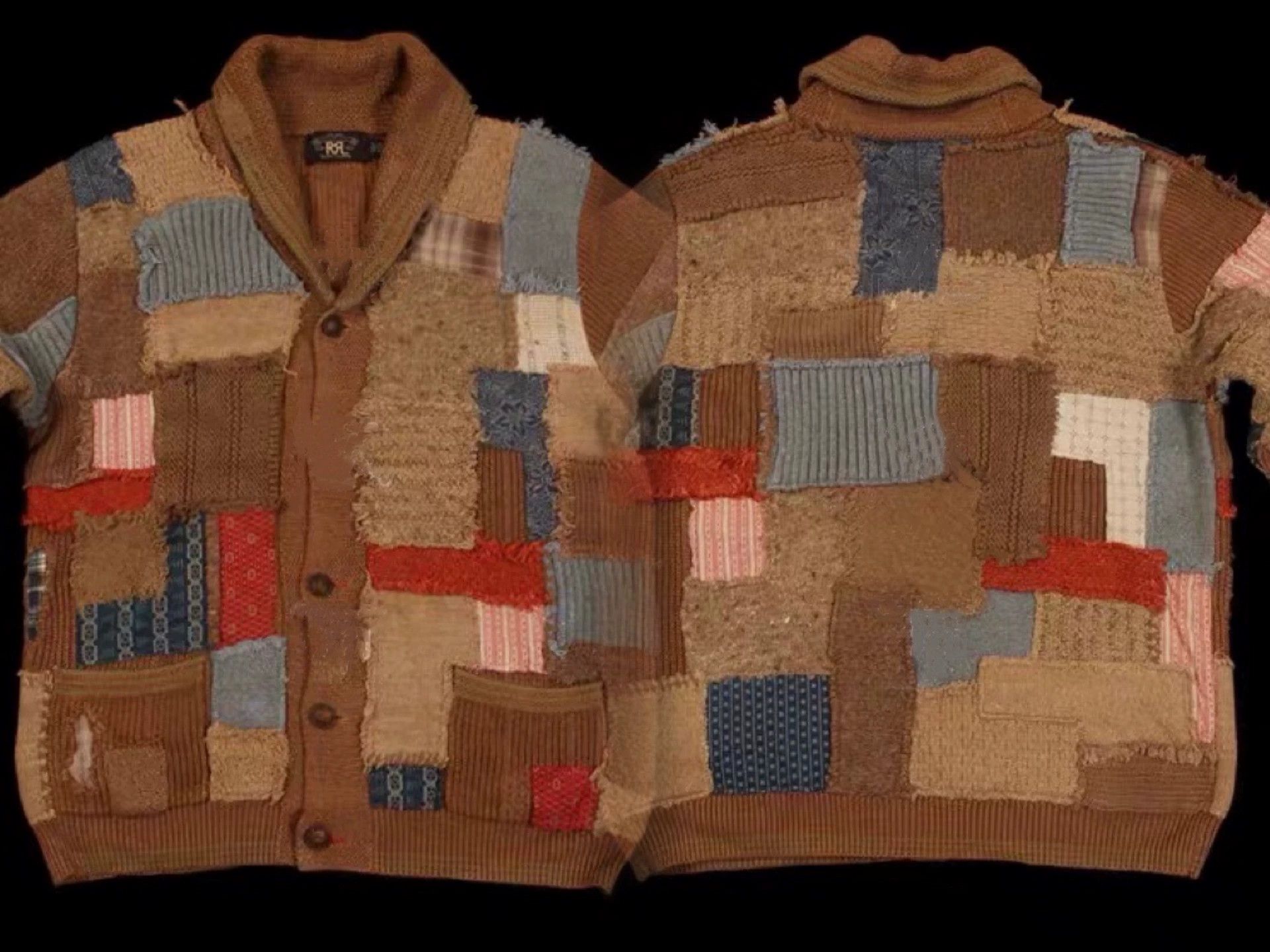 RRL Ralph Lauren rrl limited edition patchwork cardigan Size US XL / EU 56 / 4 - 2 Thumbnail