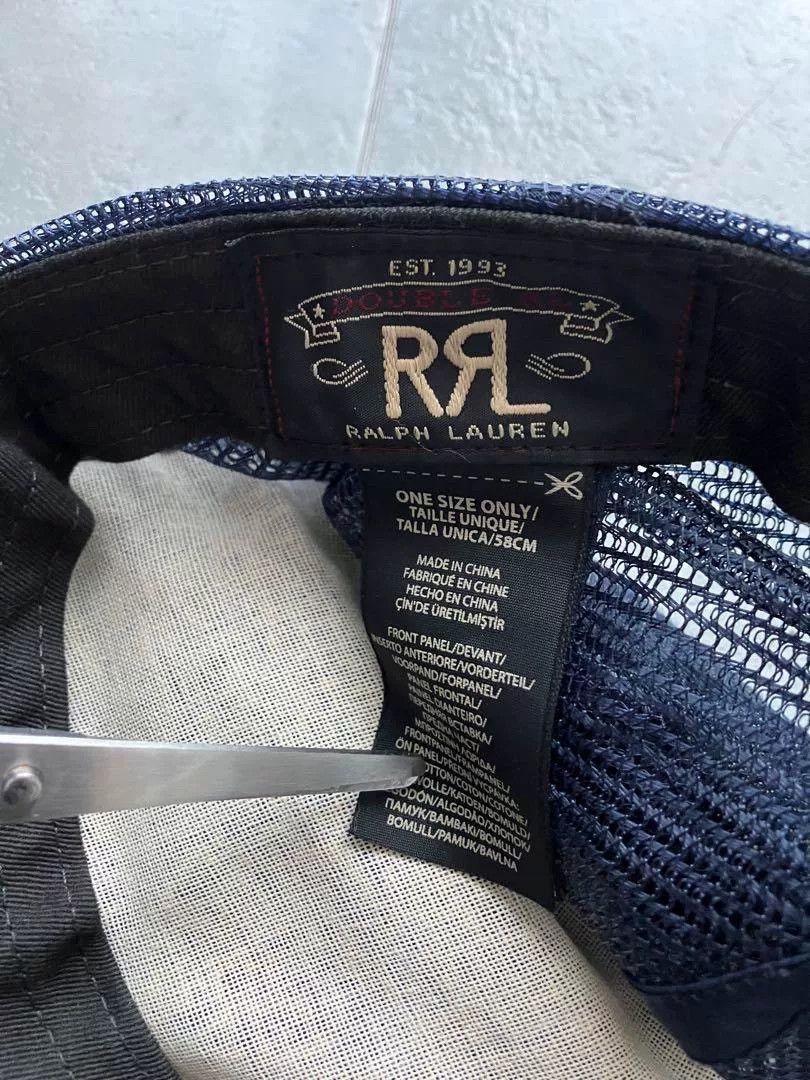 RRL Ralph Lauren double rl embroidered denim trucker cap Size ONE SIZE - 7 Thumbnail