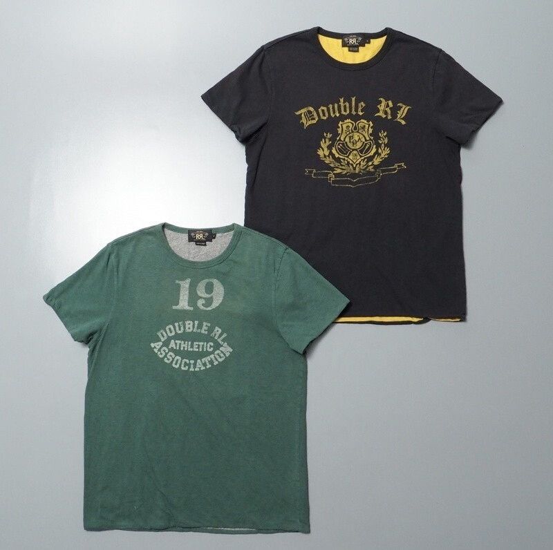 RRL Ralph Lauren Double RL Cotton T-Shirt in Vintage Green Size US L / EU 52-54 / 3 - 2 Thumbnail
