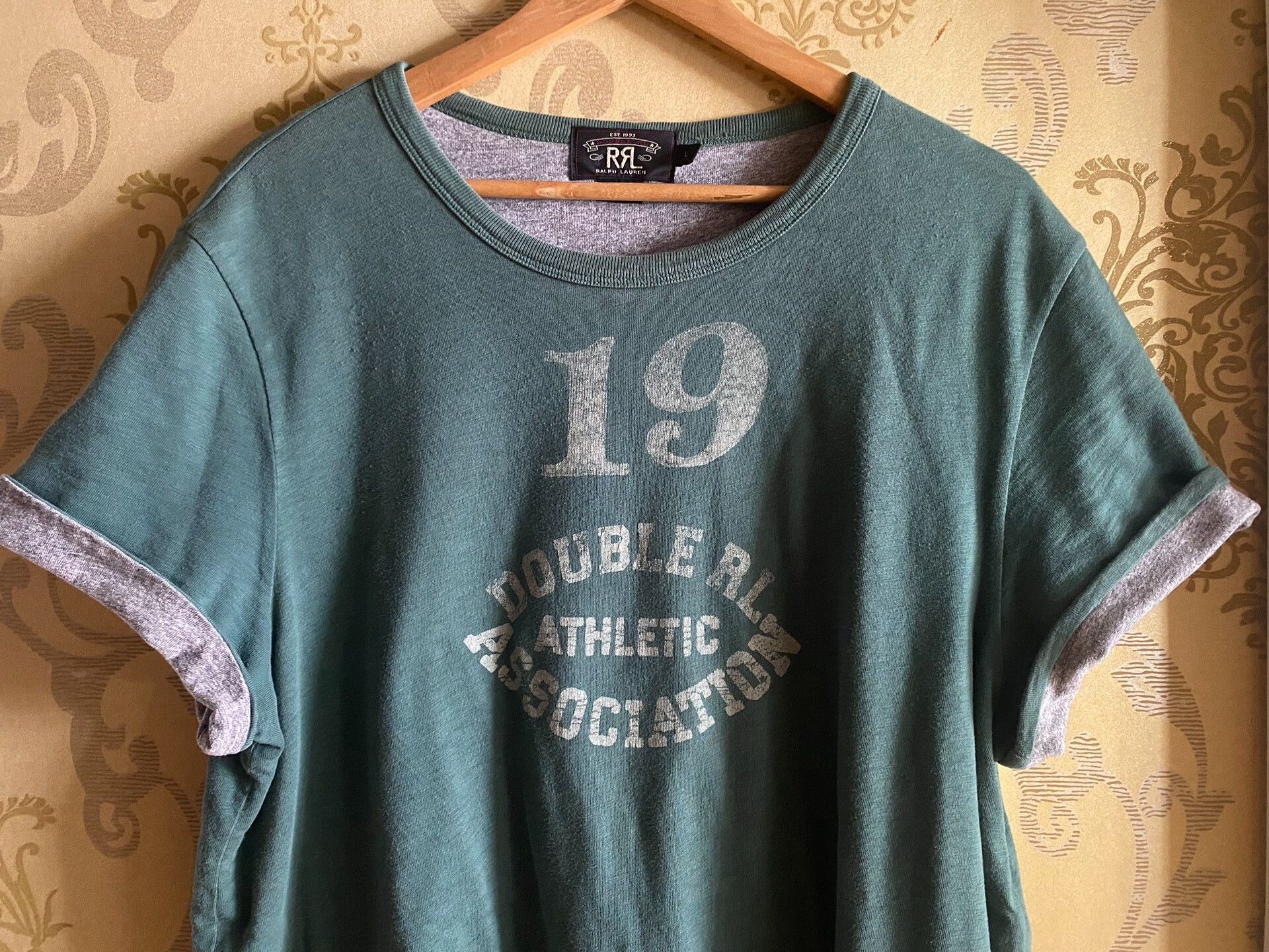 RRL Ralph Lauren Double RL Cotton T-Shirt in Vintage Green Size US L / EU 52-54 / 3 - 3 Thumbnail