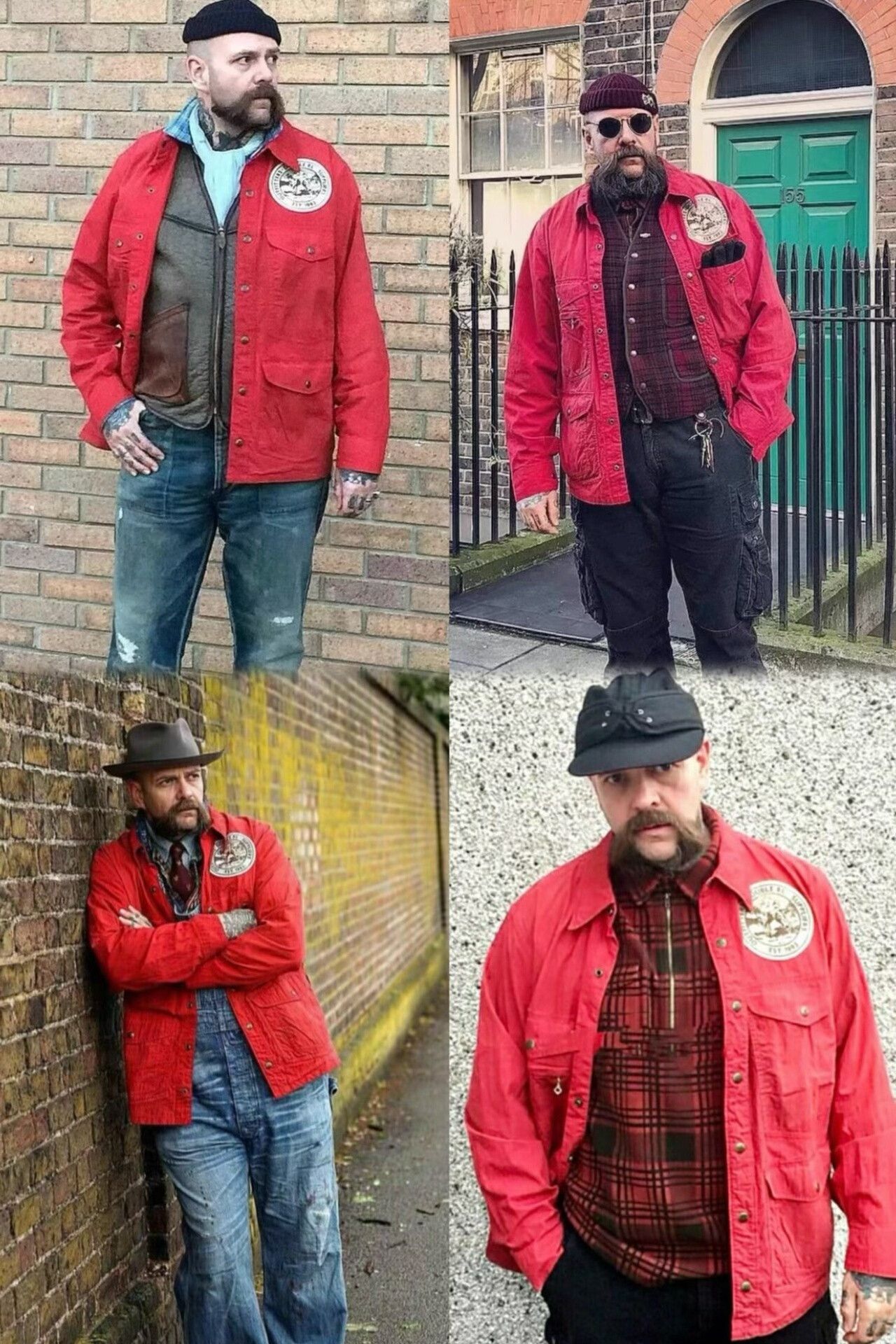 RRL Ralph Lauren vintage nylon hunting jacket in watermelon red Size US M / EU 48-50 / 2 - 3 Thumbnail