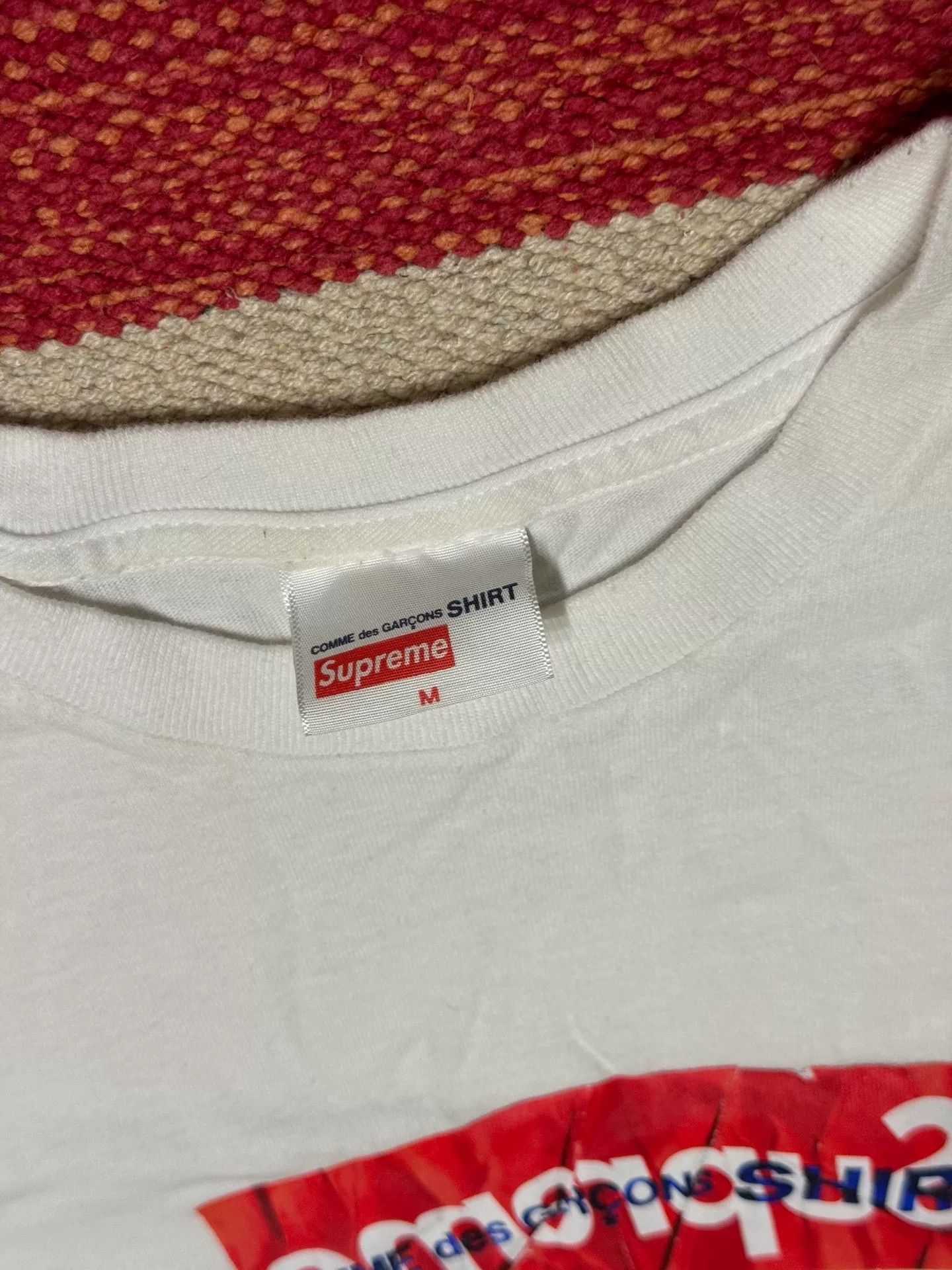 Comme des Garcons supreme cdg collaboration white box tee Size US M / EU 48-50 / 2 - 2 Thumbnail