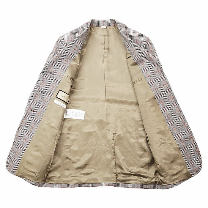 Gucci Gucci Gucci Glen Check Wool Tailored Jacket Textile Outerwear DUTY FREE for USA Size ONE SIZE - 8 Thumbnail