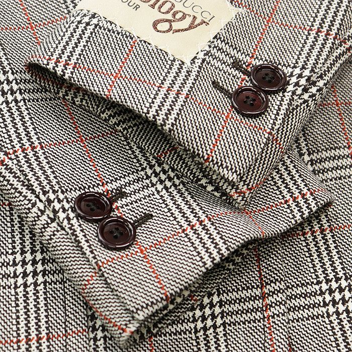 Gucci Gucci Gucci Glen Check Wool Tailored Jacket Textile Outerwear DUTY FREE for USA Size ONE SIZE - 13 Thumbnail