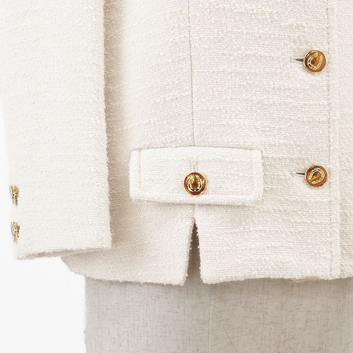 Gucci Gucci Gucci Fine Boucle Tweed Jacket Textile Outerwear DUTY FREE for USA Size ONE SIZE - 4 Thumbnail