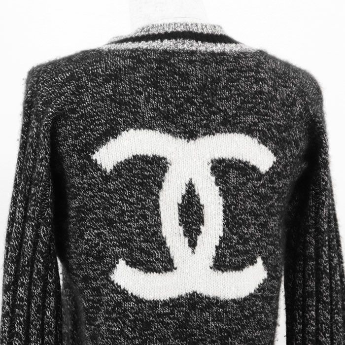 Chanel Chanel Chanel COCO Mark Cashmere Sweater Textile Tops P08166 DUTY FREE for USA Size ONE SIZE - 2 Thumbnail