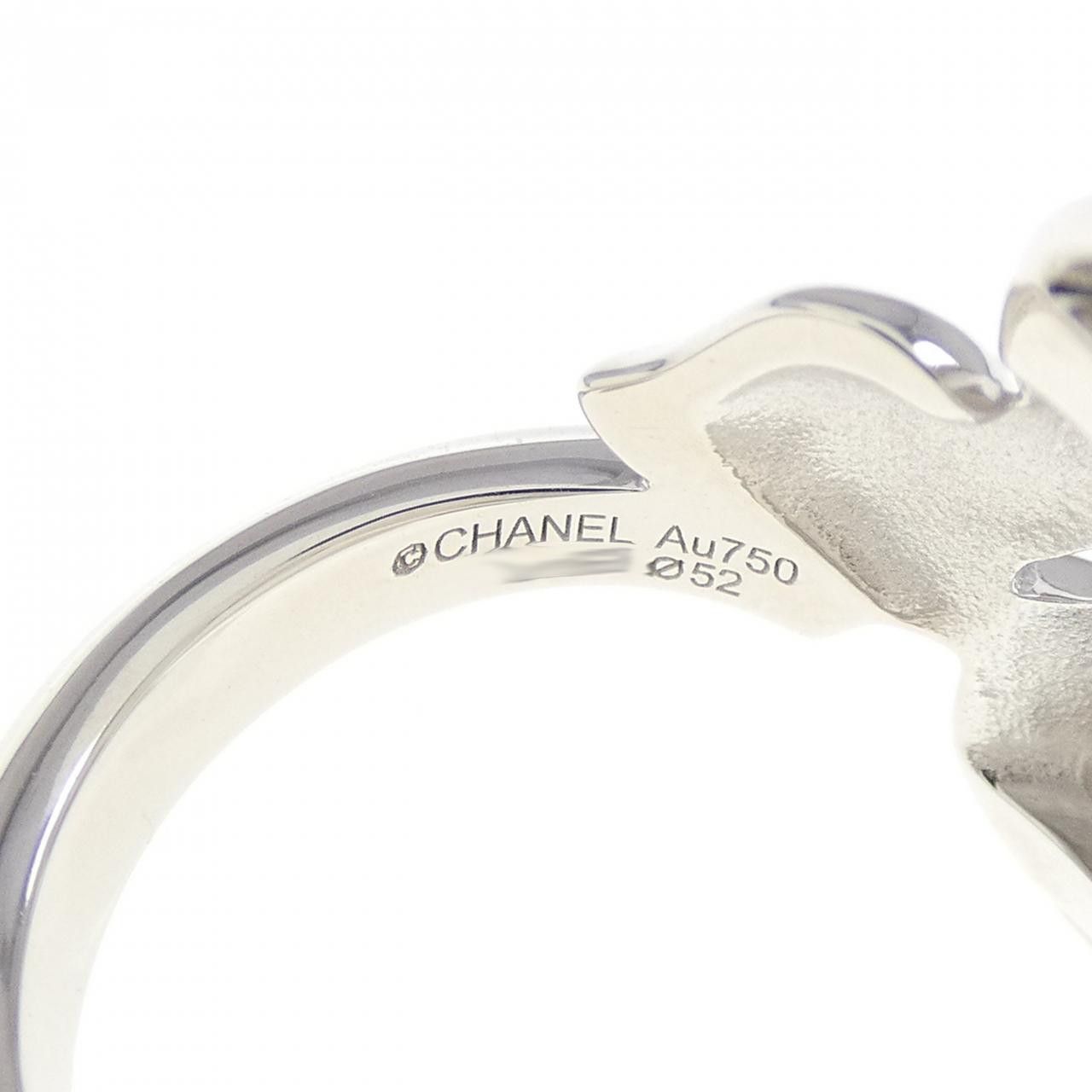 Chanel Chanel Chanel Camelia Large 750 White Gold Ceramic Diamond Ring Precious Metal Ring J10005 DUTY FREE for USA Size ONE SIZE - 4 Thumbnail