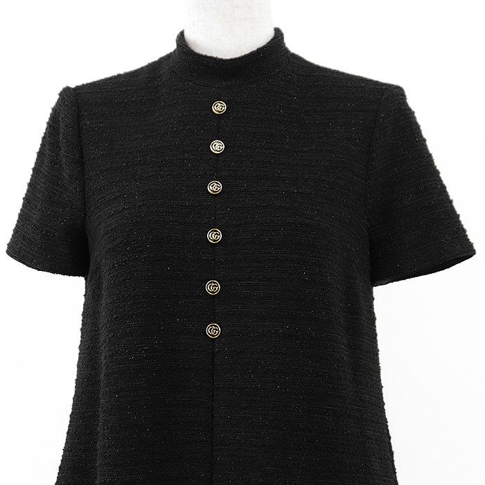 Gucci Gucci Gucci GG Interlocking Tweed Dress Textile Dresses DUTY FREE for USA Size ONE SIZE - 2 Thumbnail