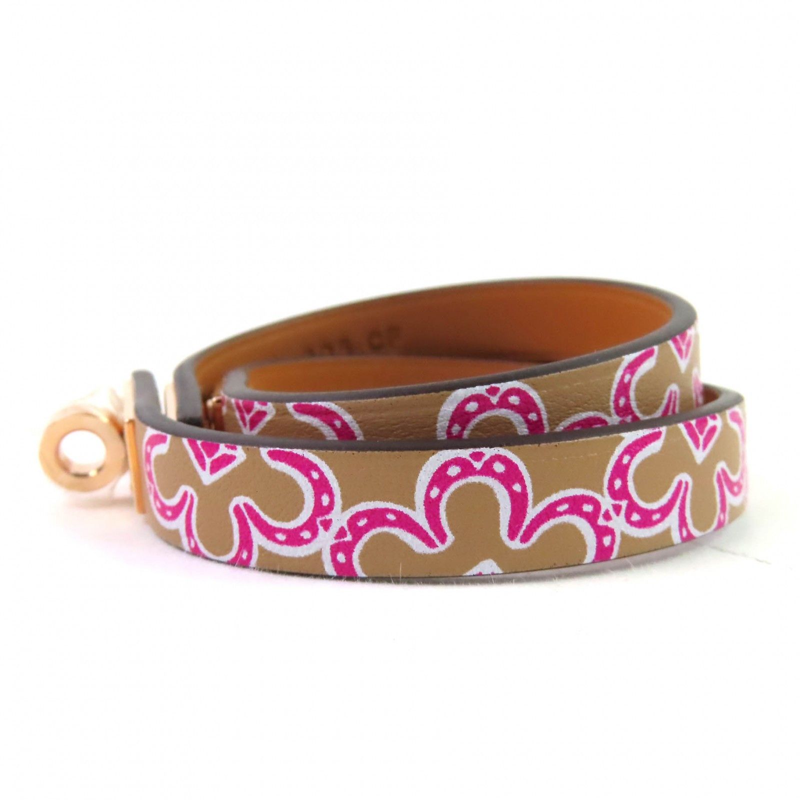 Hermes Hermes Hermès Mini Kelly Double Tour Lucky Daisy Leather Bracelet Leather Bracelet Stamp W (2024) DUTY FREE for USA Size ONE SIZE - 3 Thumbnail