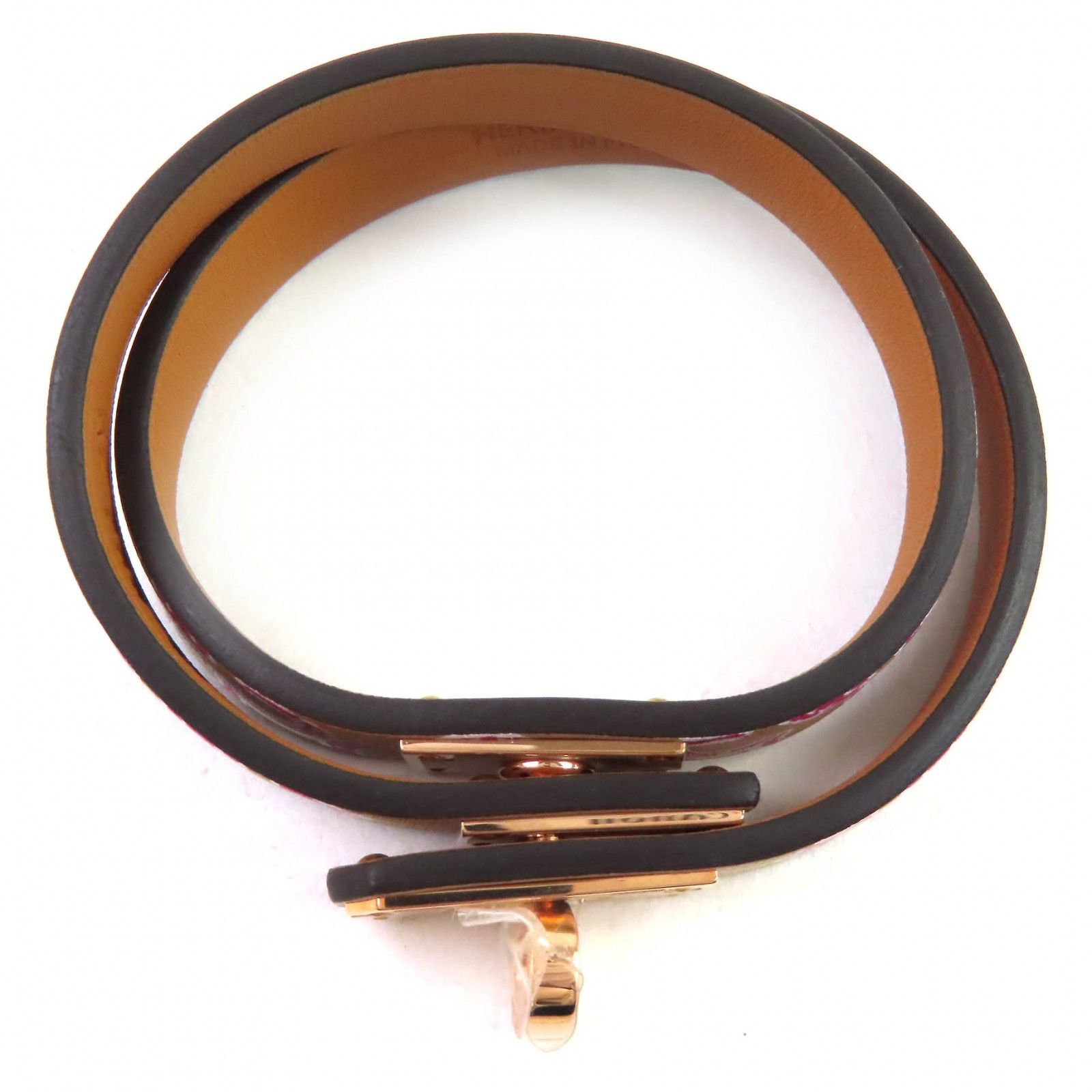 Hermes Hermes Hermès Mini Kelly Double Tour Lucky Daisy Leather Bracelet Leather Bracelet Stamp W (2024) DUTY FREE for USA Size ONE SIZE - 6 Thumbnail