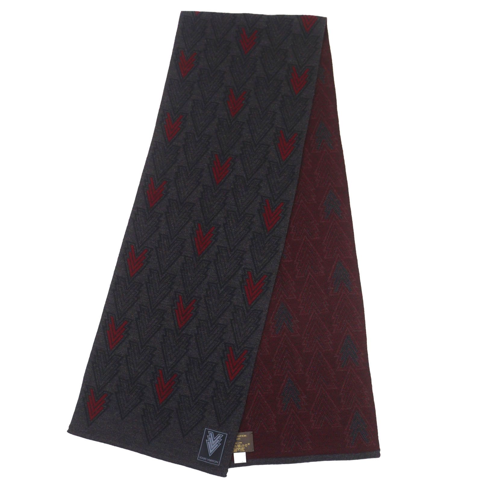 Louis Vuitton Louis Vuitton Louis Vuitton Escharpe Triple V Wool Scarf Textile Scarf M70032 DUTY FREE for USA Size ONE SIZE - 3 Thumbnail
