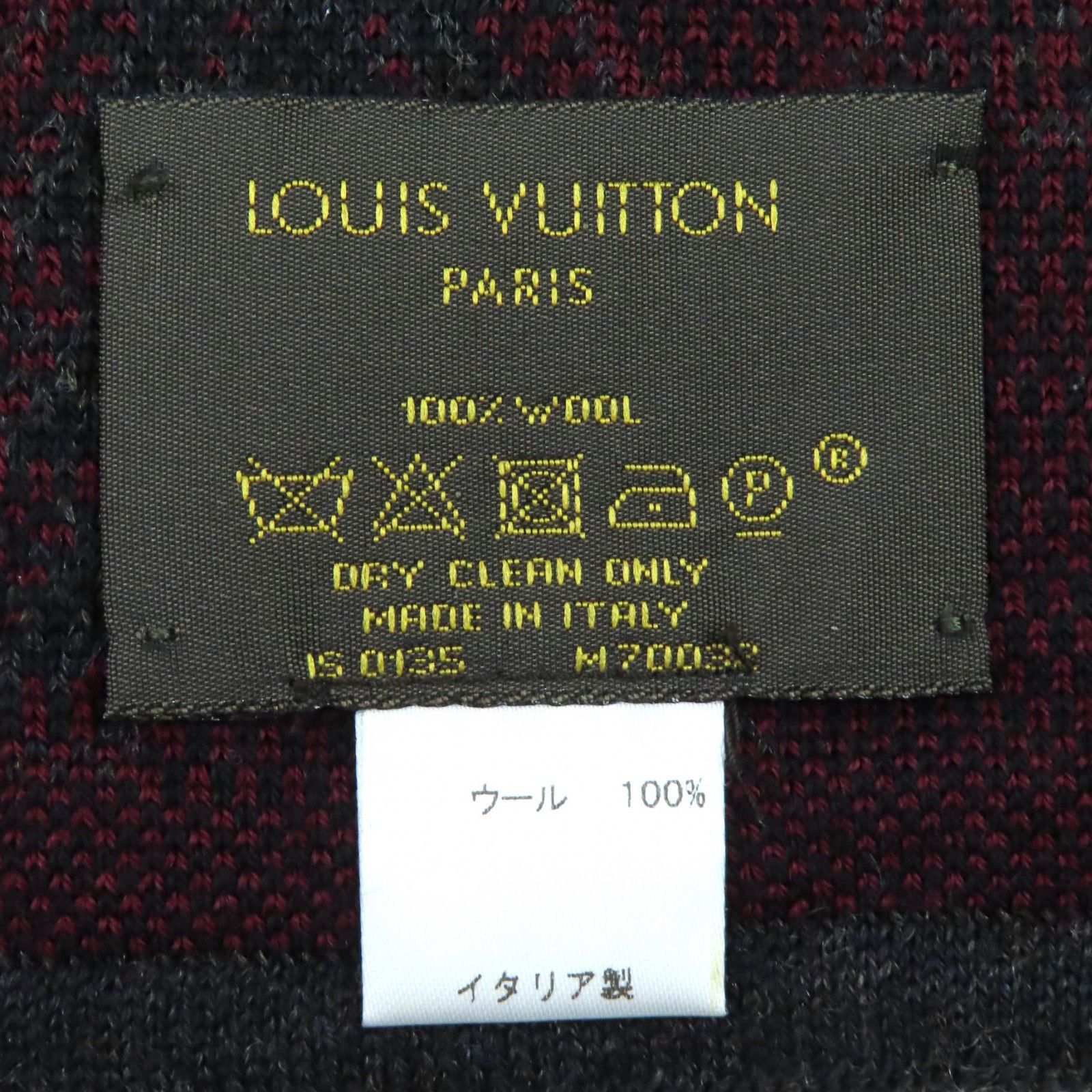 Louis Vuitton Louis Vuitton Louis Vuitton Escharpe Triple V Wool Scarf Textile Scarf M70032 DUTY FREE for USA Size ONE SIZE - 8 Thumbnail