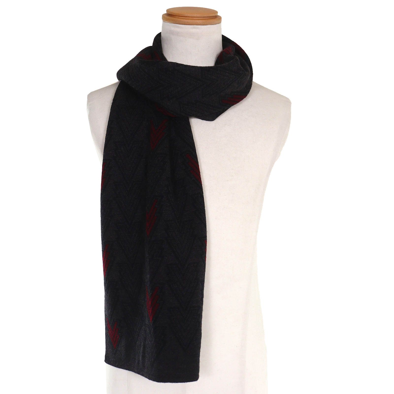 Louis Vuitton Louis Vuitton Louis Vuitton Escharpe Triple V Wool Scarf Textile Scarf M70032 DUTY FREE for USA Size ONE SIZE - 4 Thumbnail