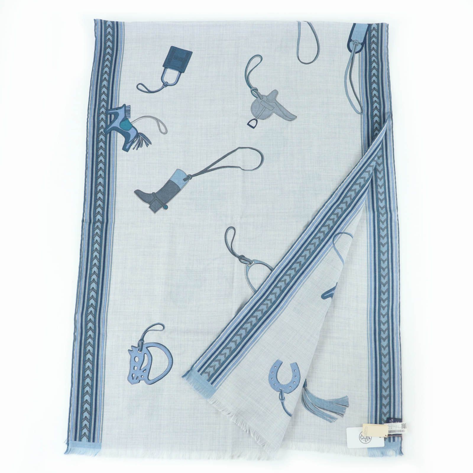 Hermes Hermes Hermès Stall ET GRIS GRIS Cashmere Scarf Textile Shawl DUTY FREE for USA Size ONE SIZE - 4 Thumbnail