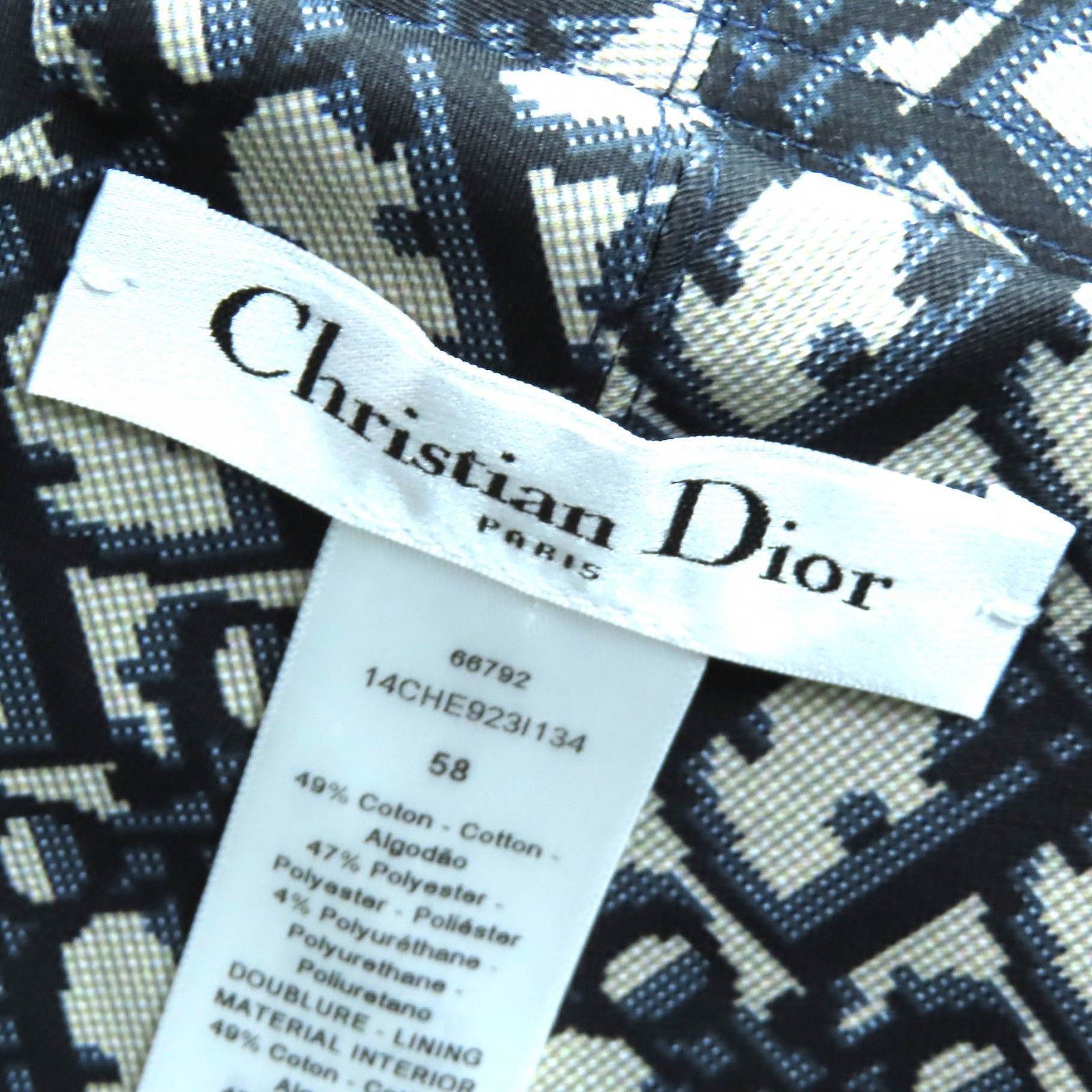 Dior Dior Dior Oblique Check Pattern Bucket Hat Textile Hats 14CHE923I134 DUTY FREE for USA Size ONE SIZE - 9 Thumbnail