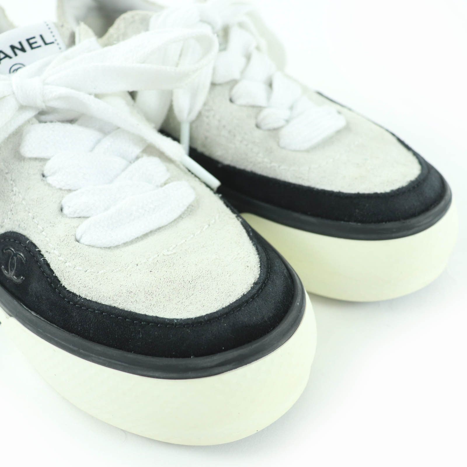 Chanel Chanel Chanel COCO Mark Suede Leather Sneakers Leather Shoes G45208 DUTY FREE for USA Size ONE SIZE - 7 Thumbnail