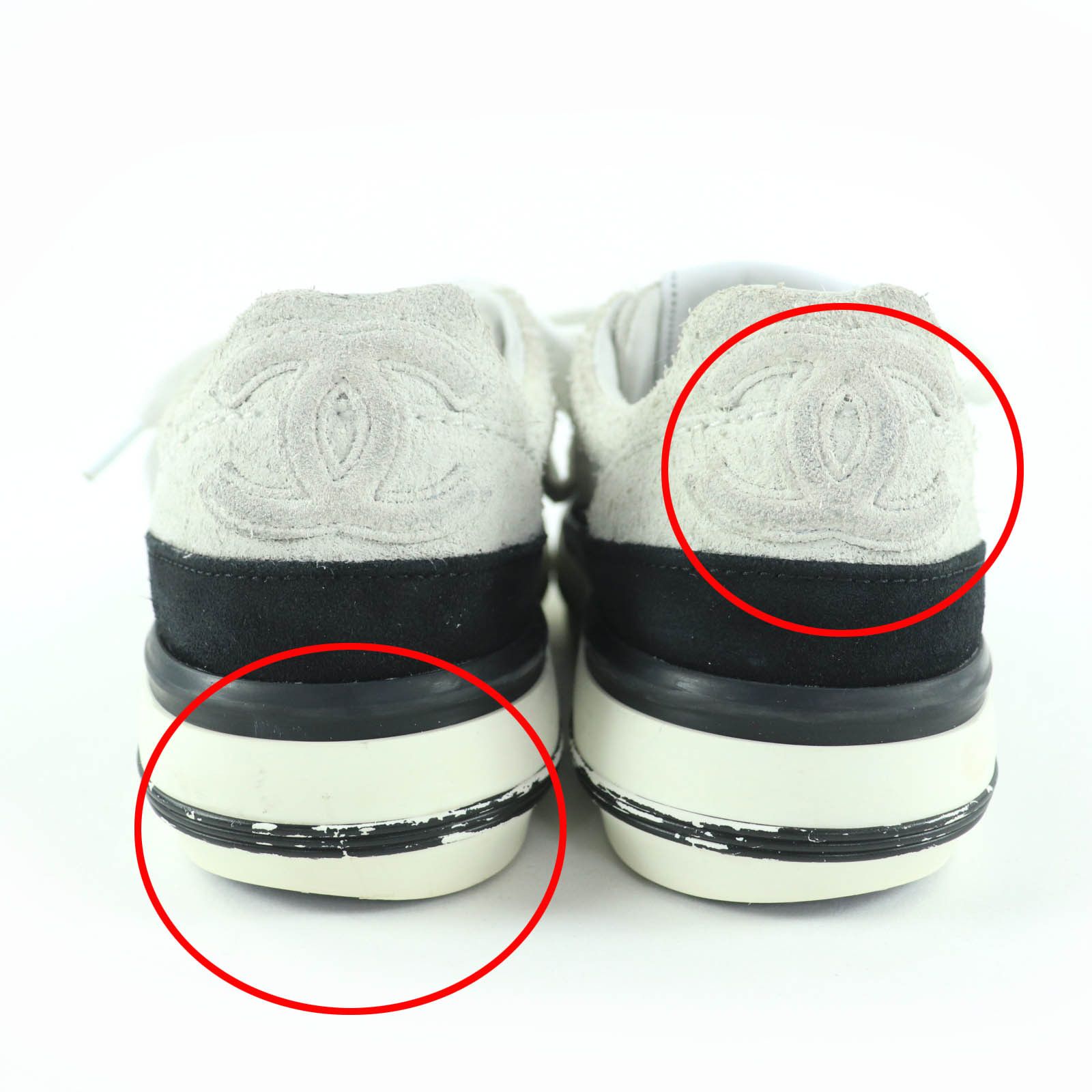 Chanel Chanel Chanel COCO Mark Suede Leather Sneakers Leather Shoes G45208 DUTY FREE for USA Size ONE SIZE - 8 Thumbnail