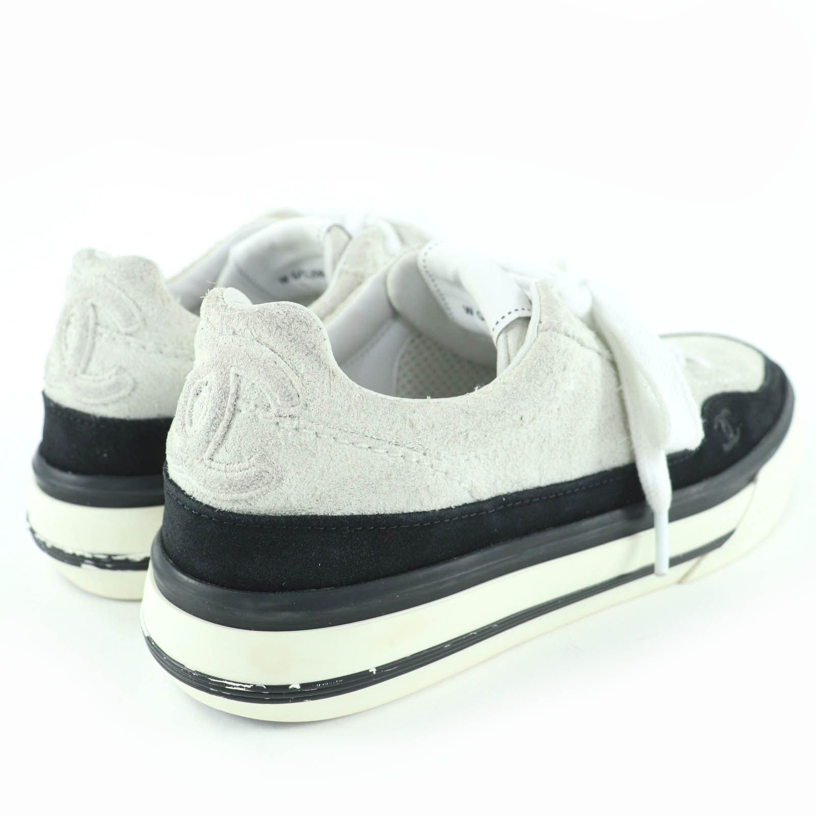 Chanel Chanel Chanel COCO Mark Suede Leather Sneakers Leather Shoes G45208 DUTY FREE for USA Size ONE SIZE - 2 Thumbnail