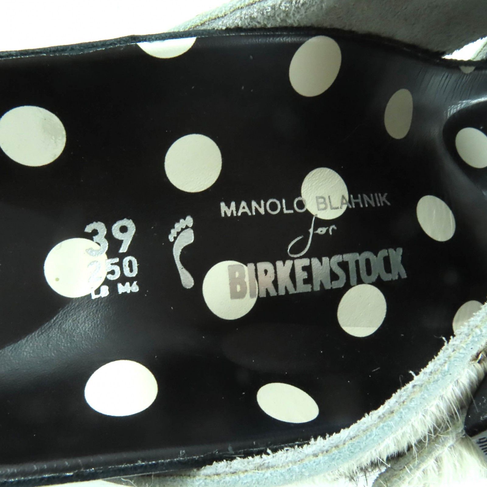 Manolo Blahnik Manolo Blahnik BIRKENSTOCK Harako Sandals Fur Shoes 1022962 DUTY FREE for USA