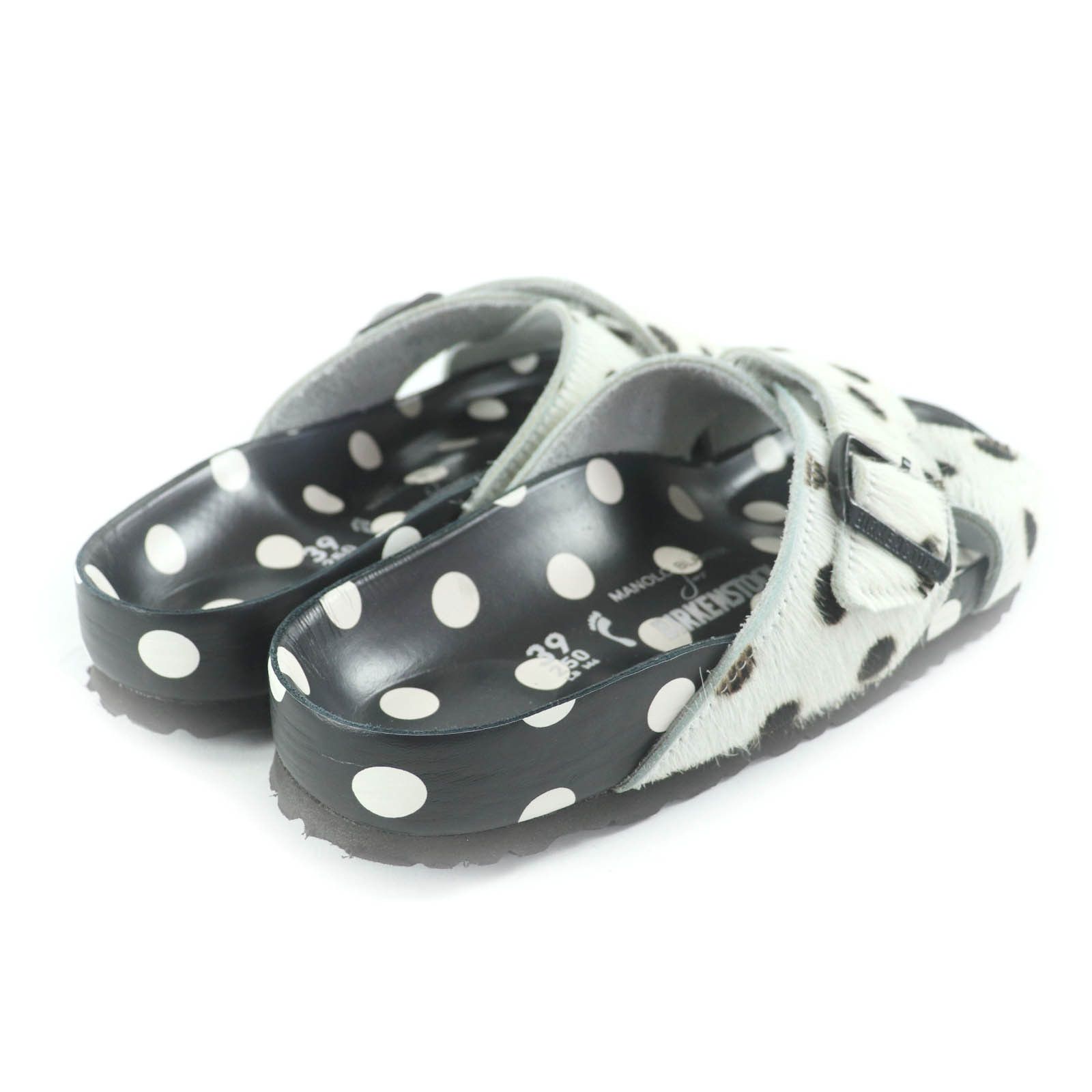 Manolo Blahnik Manolo Blahnik BIRKENSTOCK Harako Sandals Fur Shoes 1022962 DUTY FREE for USA