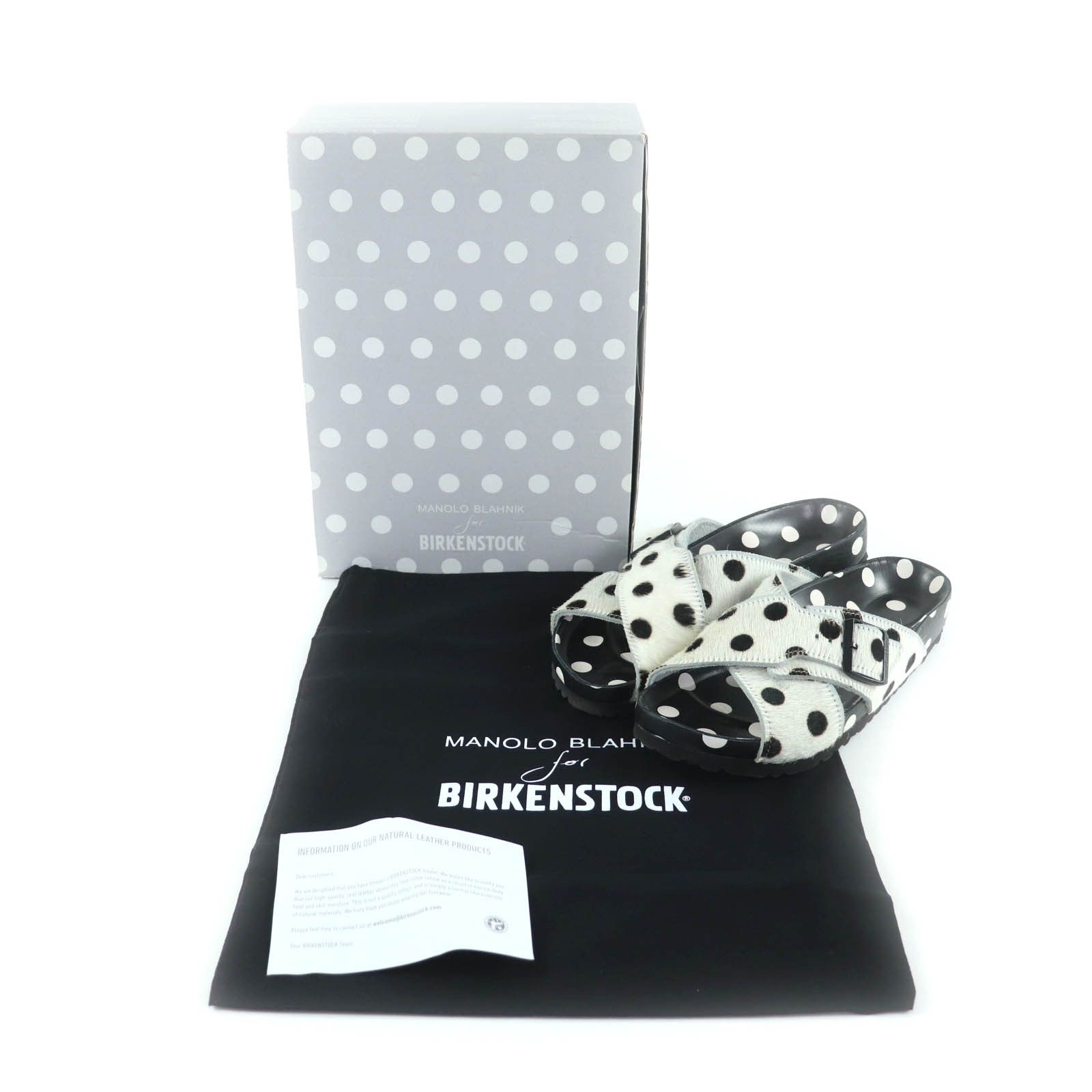 Manolo Blahnik Manolo Blahnik BIRKENSTOCK Harako Sandals Fur Shoes 1022962 DUTY FREE for USA