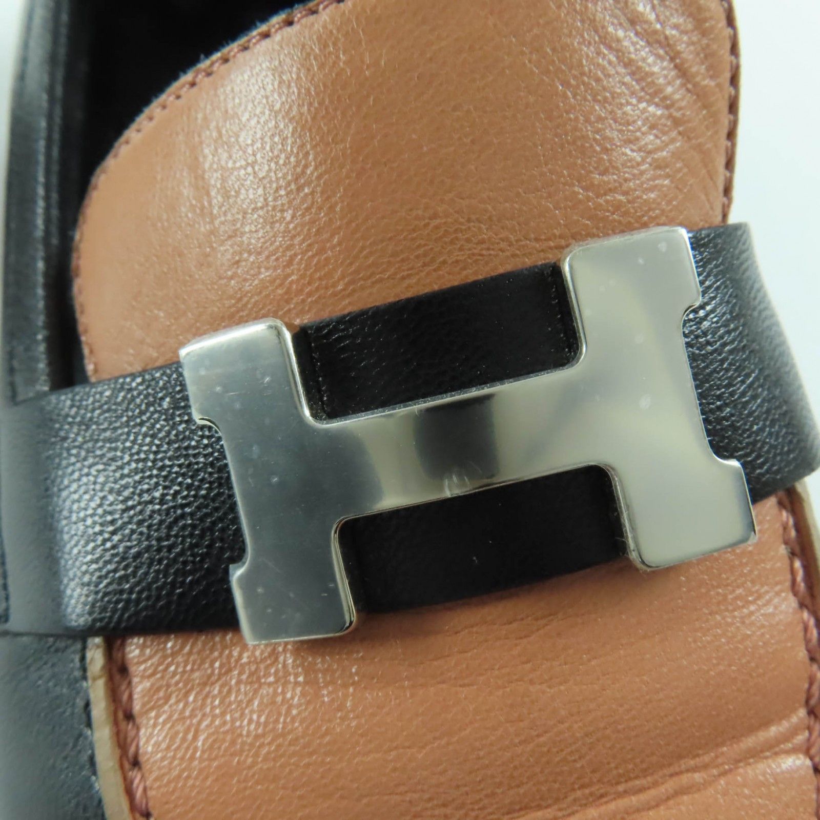Hermes Hermes Hermès HMetal Leather Loafers Leather Shoes DUTY FREE for USA Size ONE SIZE - 8 Thumbnail