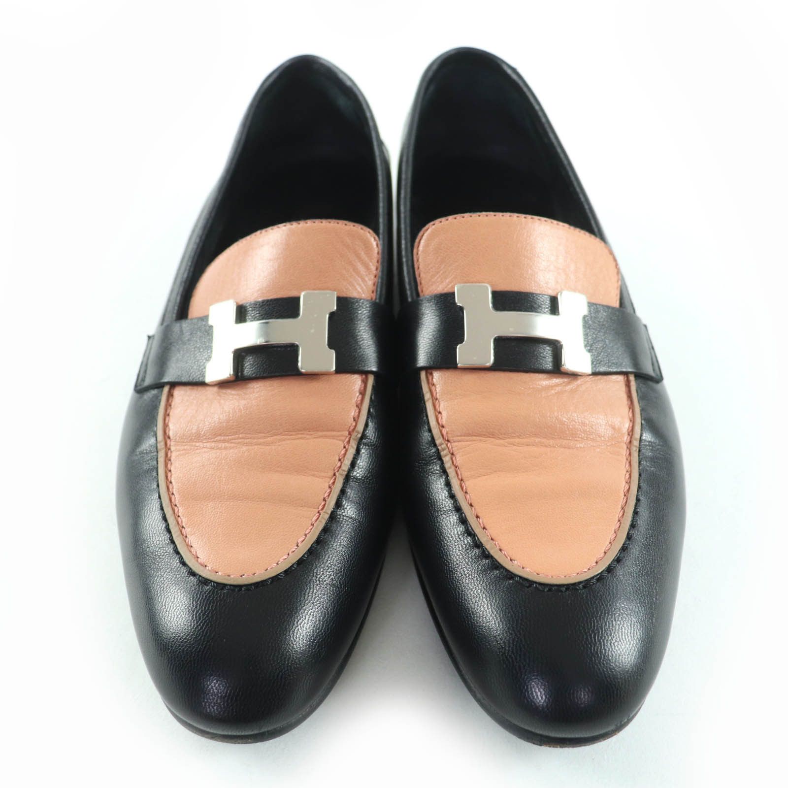 Hermes Hermes Hermès HMetal Leather Loafers Leather Shoes DUTY FREE for USA Size ONE SIZE - 3 Thumbnail