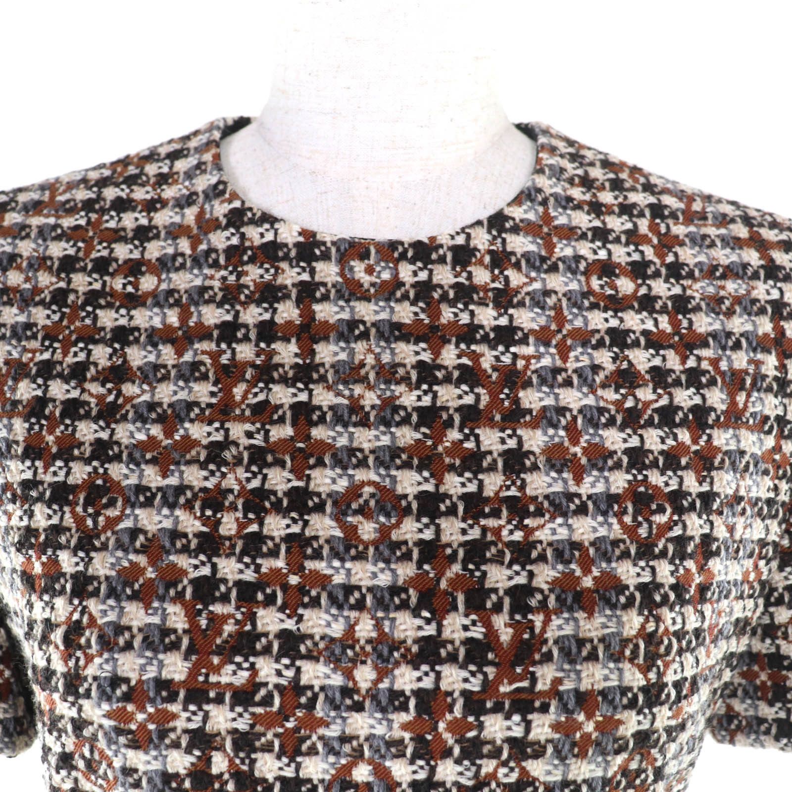 Louis Vuitton Louis Vuitton Louis Vuitton Wool Dress Textile Dresses DUTY FREE for USA Size ONE SIZE - 4 Thumbnail