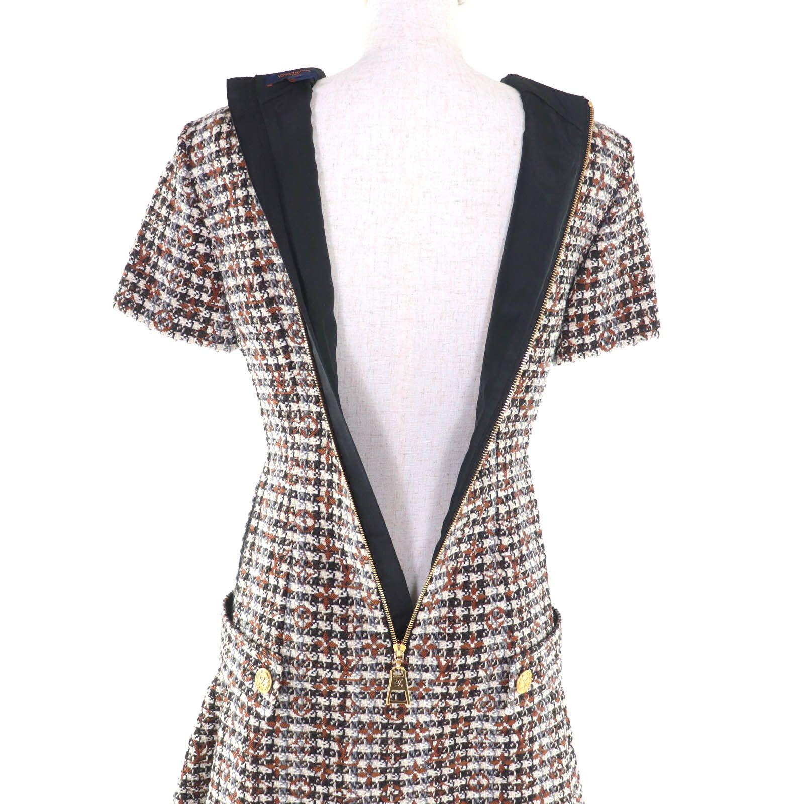 Louis Vuitton Louis Vuitton Louis Vuitton Wool Dress Textile Dresses DUTY FREE for USA Size ONE SIZE - 5 Thumbnail
