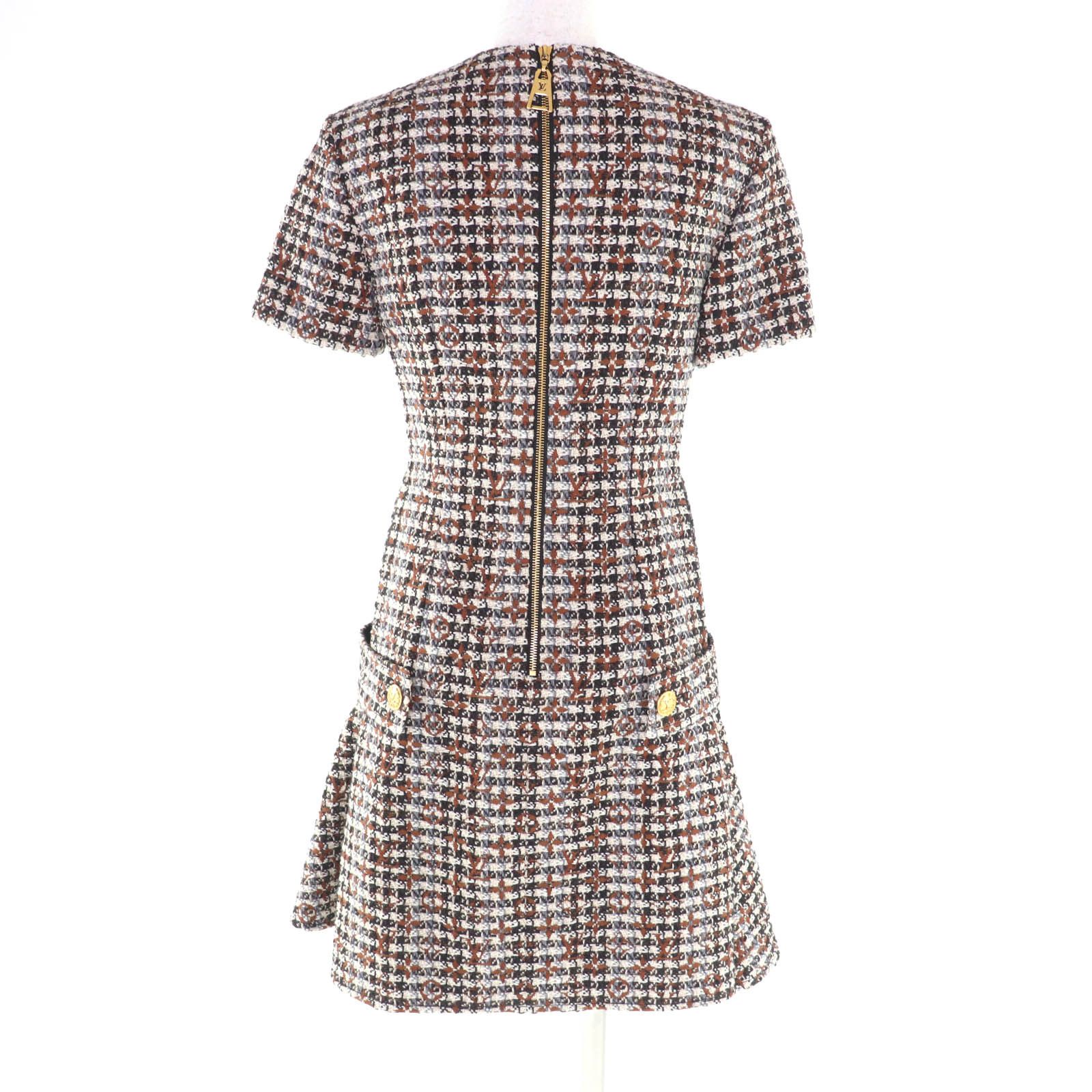 Louis Vuitton Louis Vuitton Louis Vuitton Wool Dress Textile Dresses DUTY FREE for USA Size ONE SIZE - 3 Thumbnail