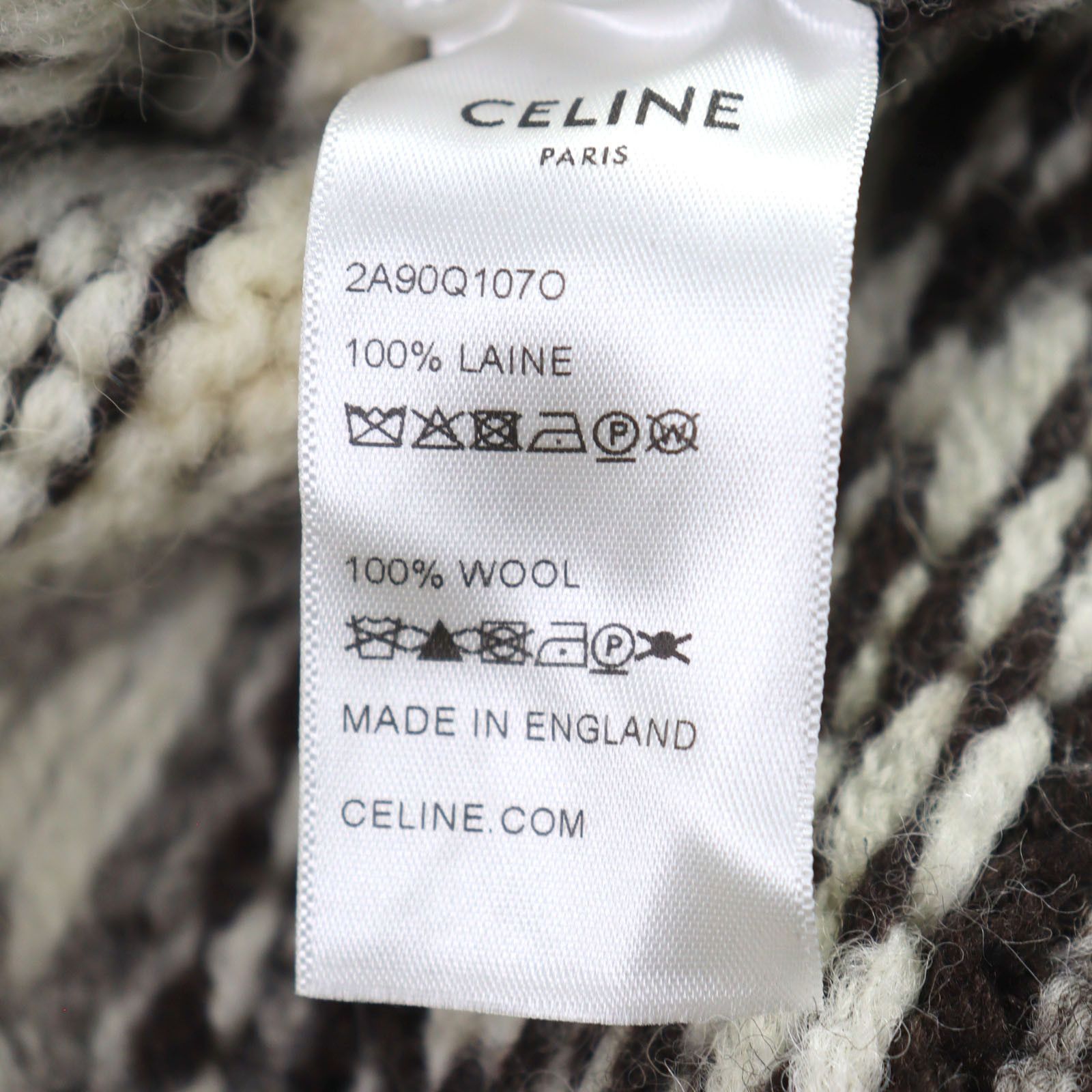 Celine Celine CELINE Shetland Logo Button Nordic Pattern Wool Knit Textile Tops DUTY FREE for USA Size ONE SIZE - 8 Thumbnail