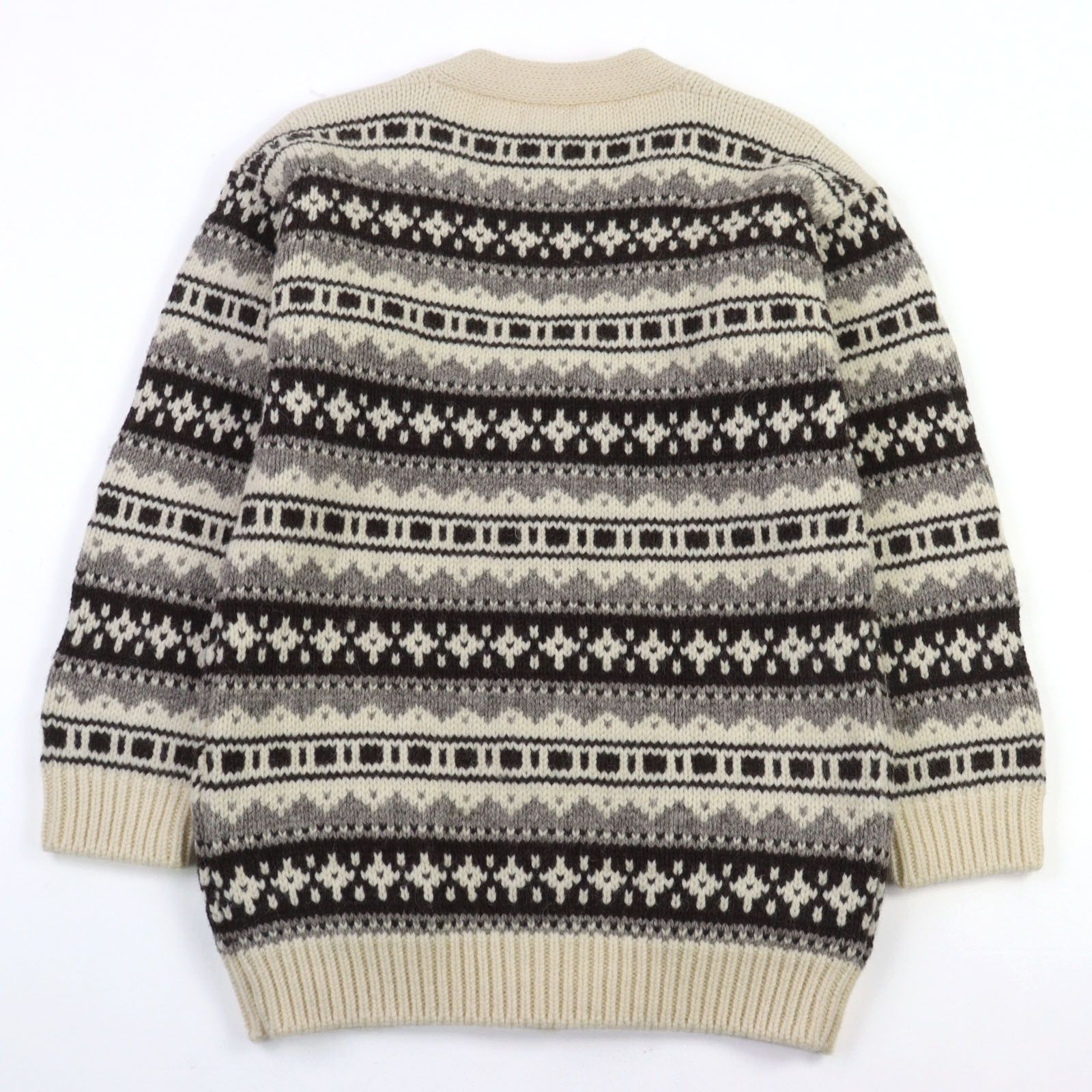 Celine Celine CELINE Shetland Logo Button Nordic Pattern Wool Knit Textile Tops DUTY FREE for USA Size ONE SIZE - 3 Thumbnail