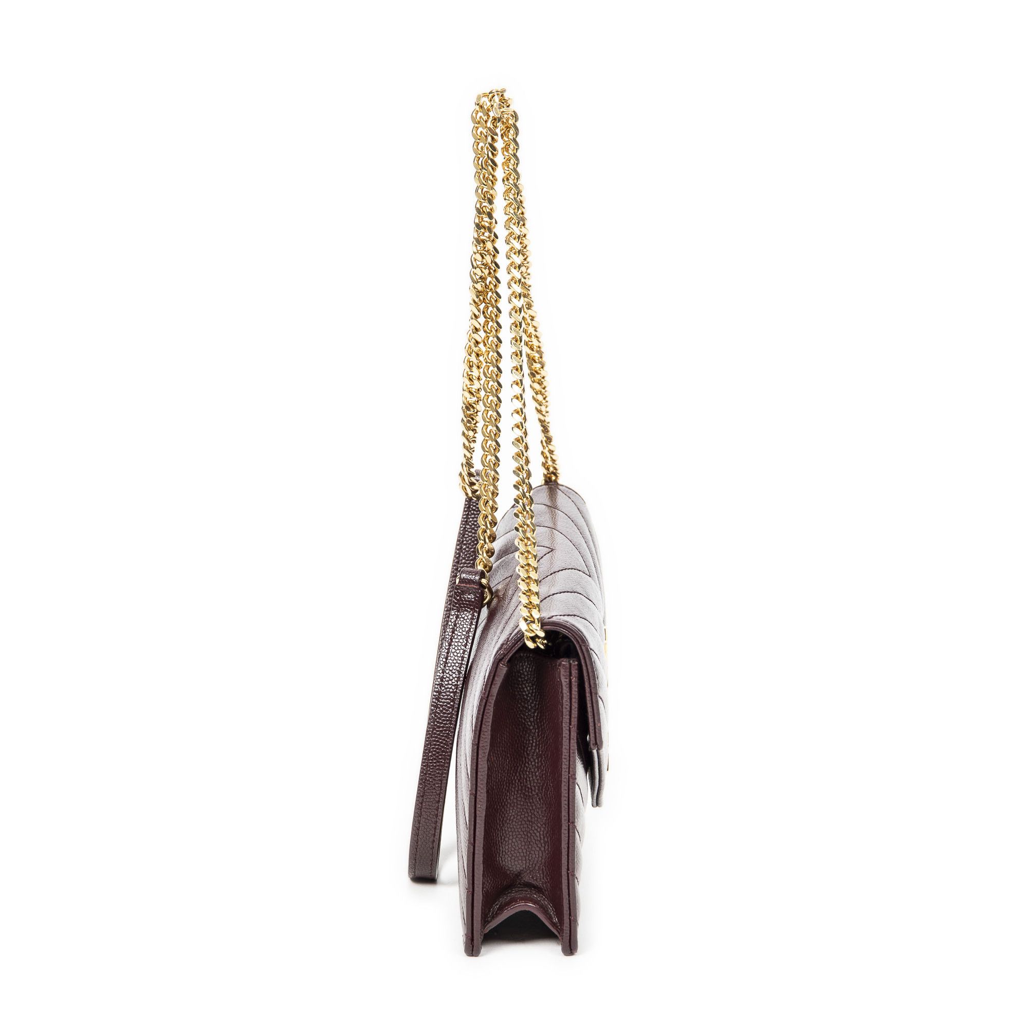 Yves Saint Laurent Cassandre Envelope Chain Wallet Size ONE SIZE - 4 Thumbnail