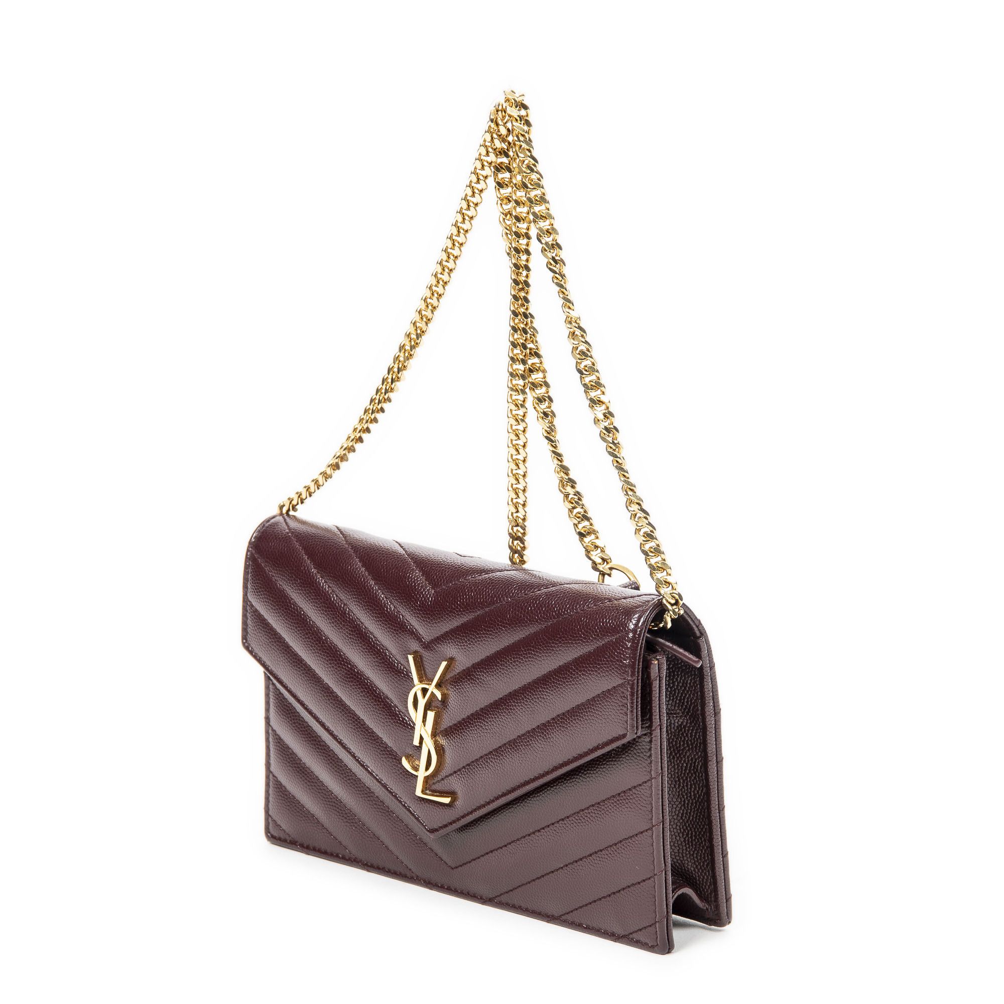 Yves Saint Laurent Cassandre Envelope Chain Wallet Size ONE SIZE - 2 Thumbnail