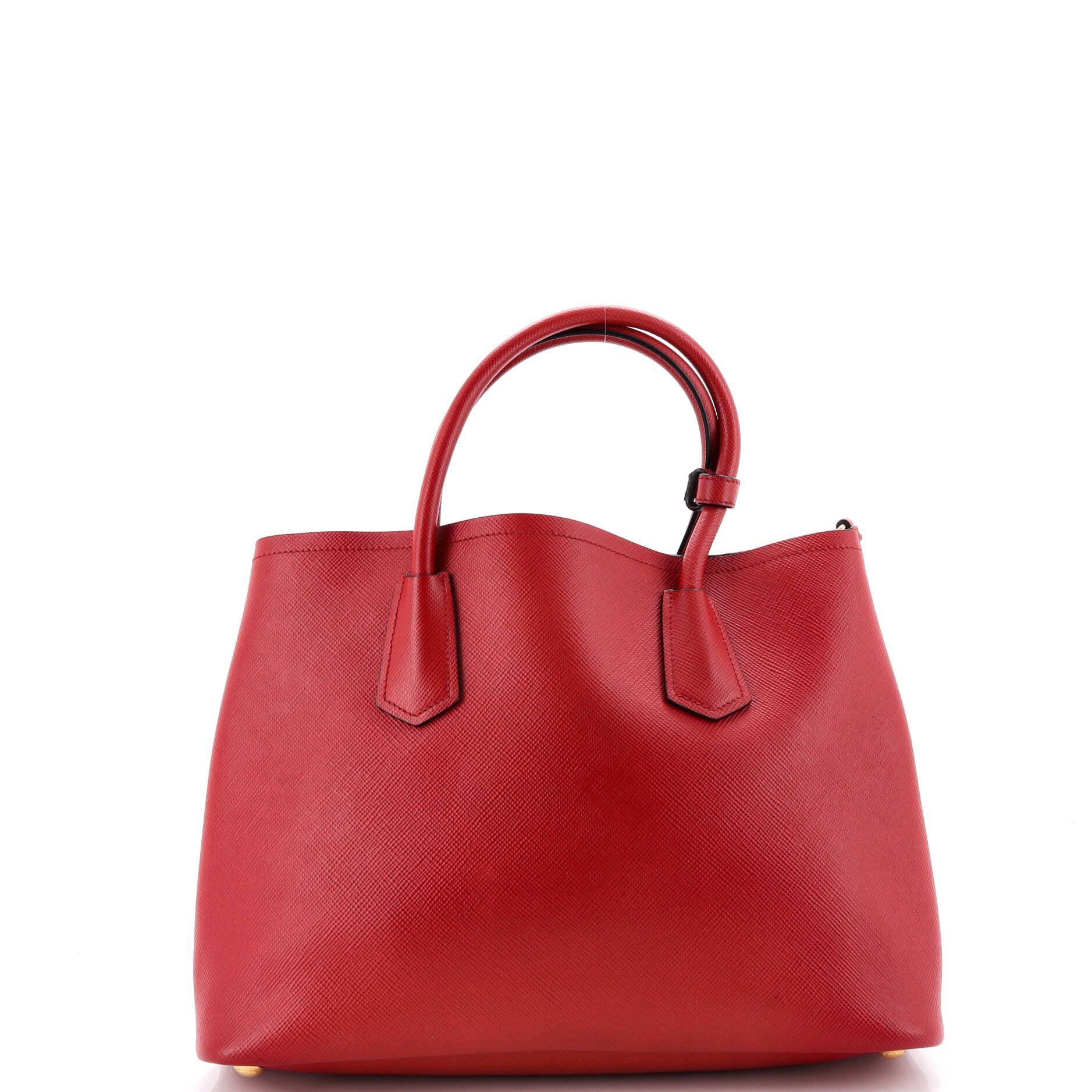 Prada Cuir Double Tote Saffiano Leather Medium Size ONE SIZE - 2 Thumbnail