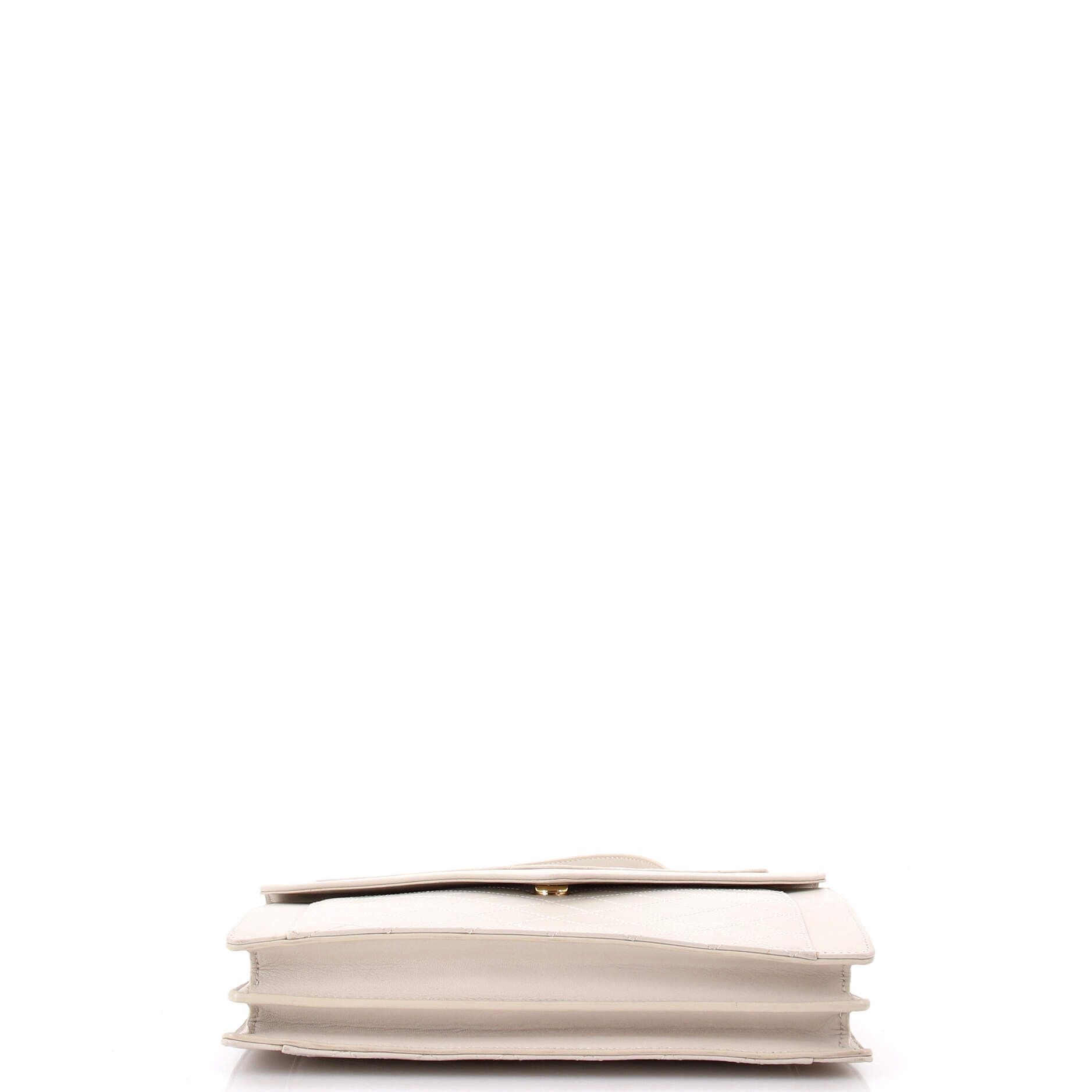 Saint Laurent Paris Saint Laurent Gaby Envelope Satchel Quilted Leather Size ONE SIZE - 3 Thumbnail