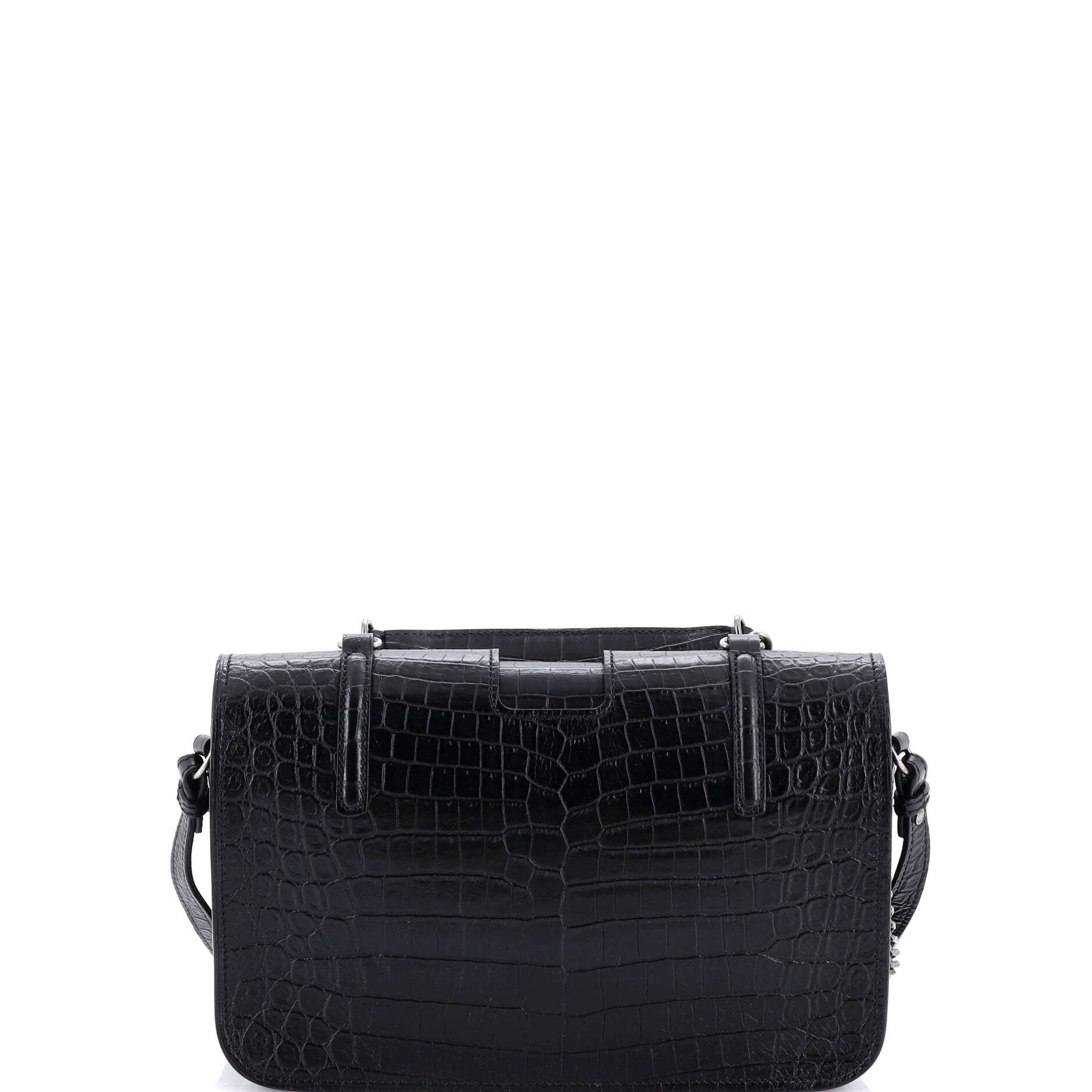 Saint Laurent Paris Saint Laurent Charlotte Flap Bag Crocodile Embossed Leather Size ONE SIZE - 2 Thumbnail