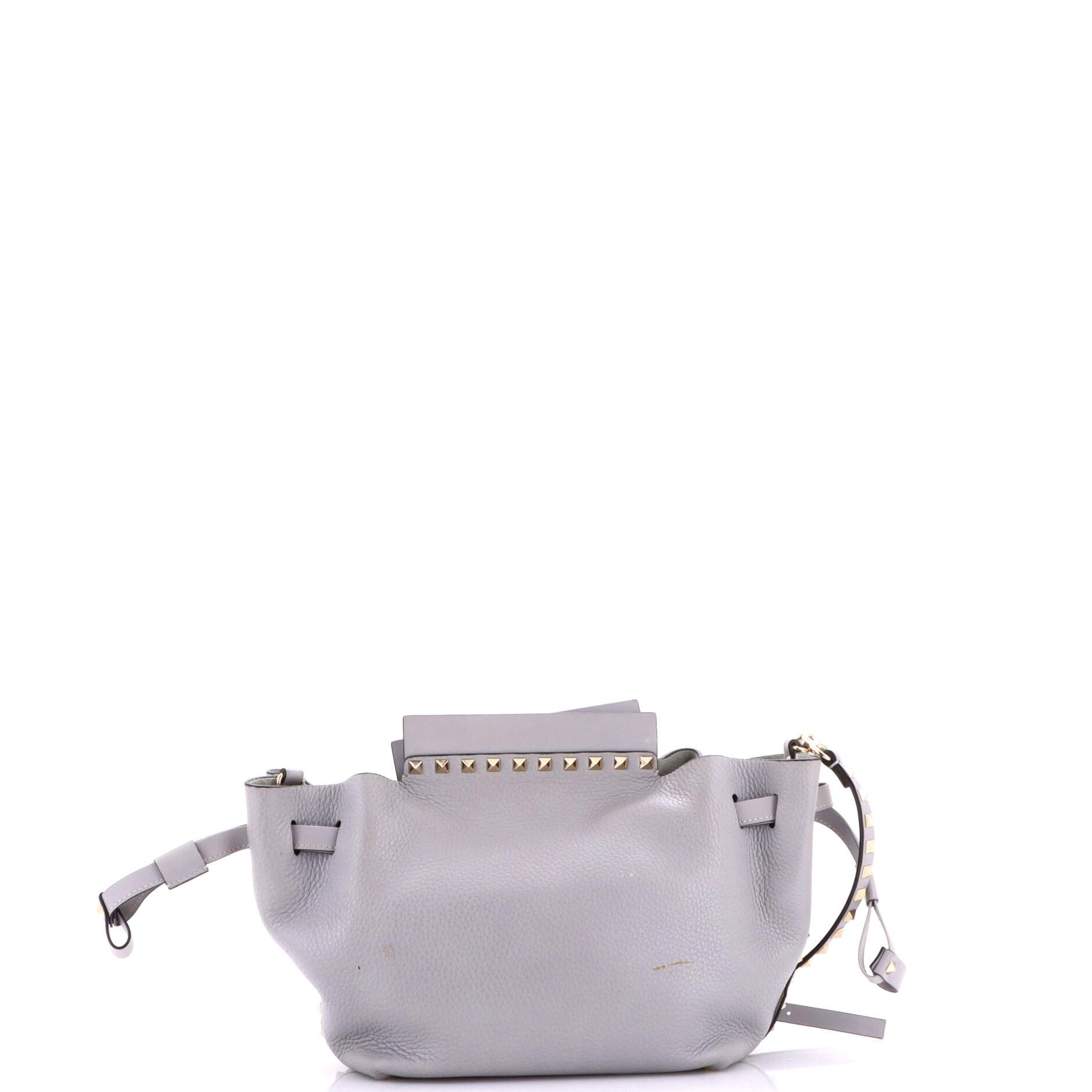 Valentino Garavani Rockstud Drawstring Crossbody Bag Leather Size ONE SIZE - 2 Thumbnail