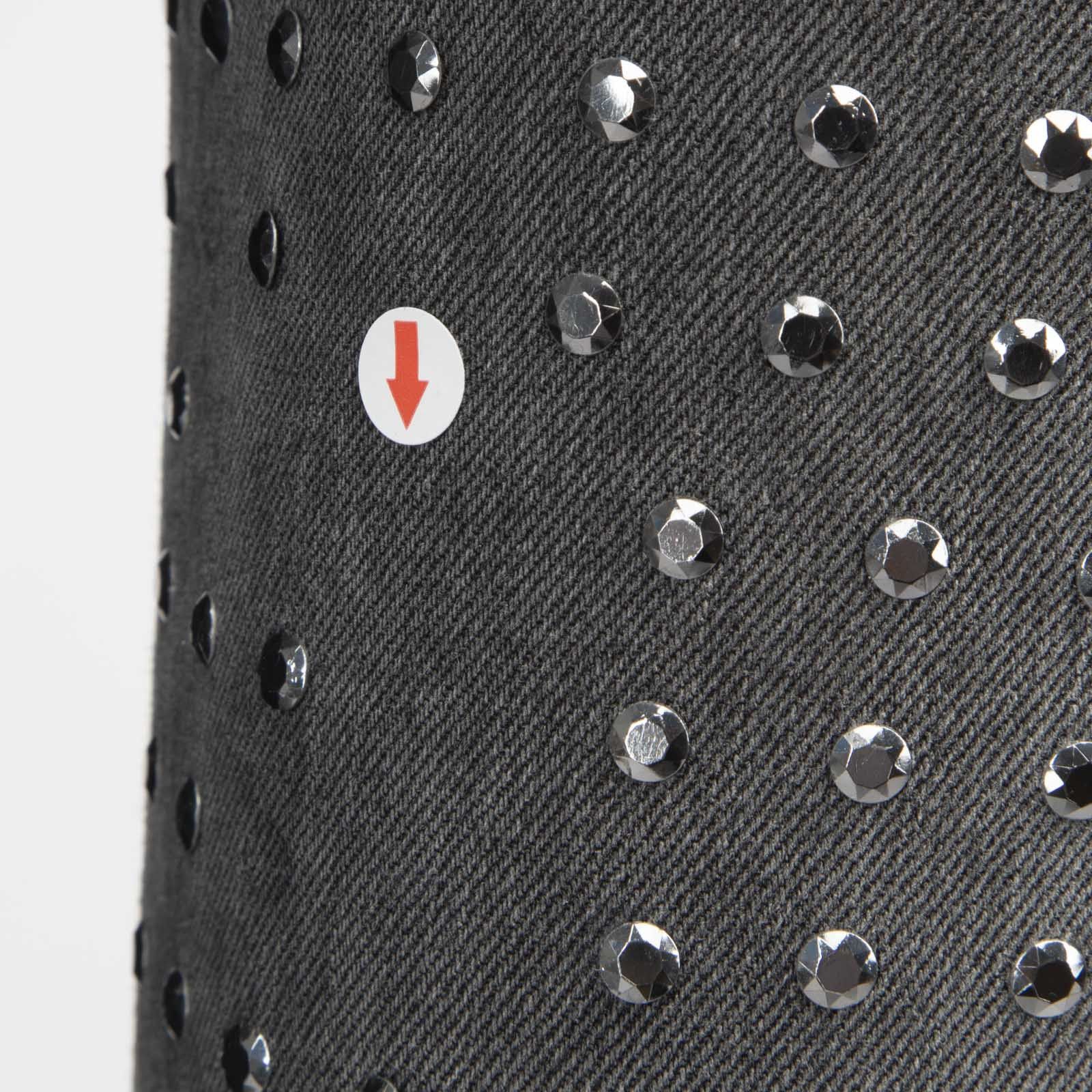Philipp Plein Grey Rhinestone & Skull Skinny Jeans Size 27" / US 4 / IT 40 - 6 Thumbnail