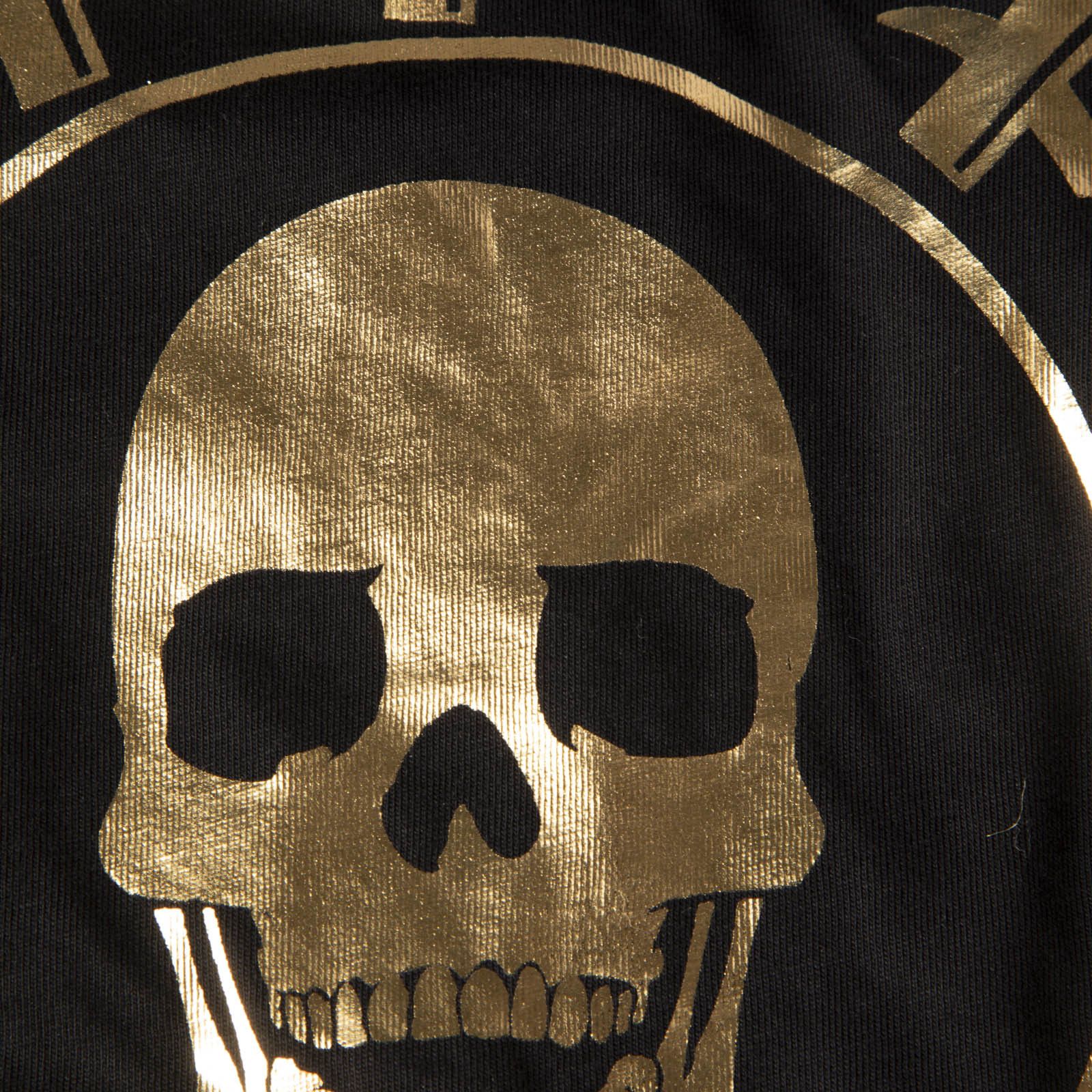 Philipp Plein Black & Gold Skull Print T-Shirt Size M / US 6-8 / IT 42-44 - 3 Thumbnail