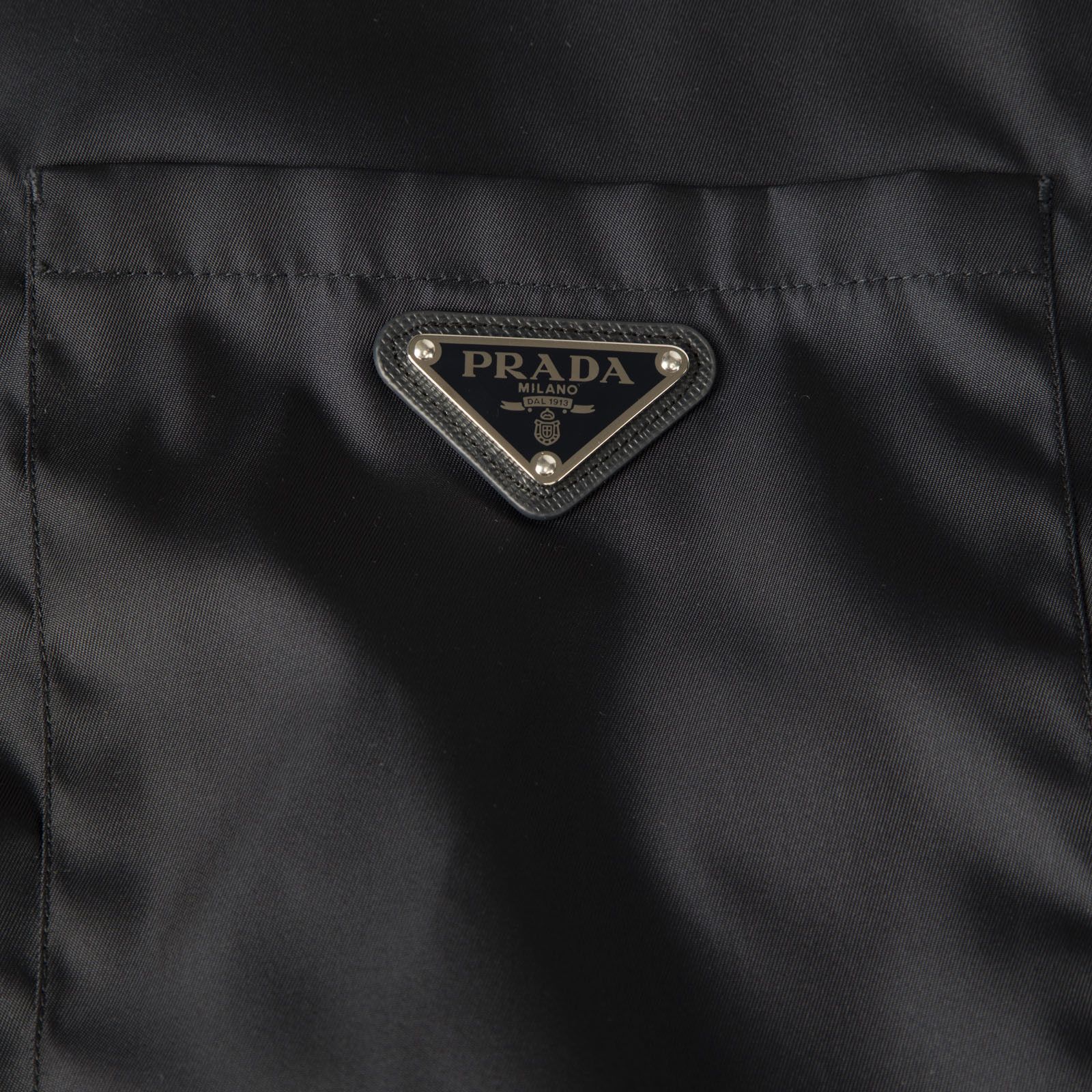 Prada Navy Boxy Fit Short Sleeve Shirt Size M / US 6-8 / IT 42-44 - 3 Thumbnail
