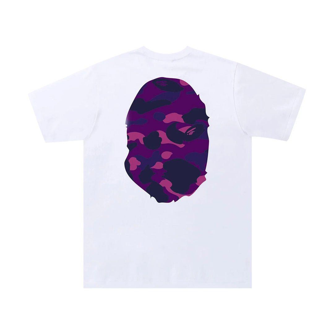Bape Color Camo Big Ape Head Tee White/Purple Size US XXL / EU 58 / 5 - 2 Thumbnail