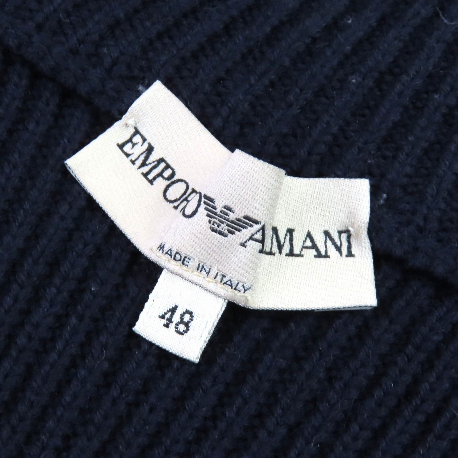 Armani Armani Emporio Armani Wool Knit High-neck Zip-up Knit Textile Tops DUTY FREE for USA Size ONE SIZE - 6 Thumbnail