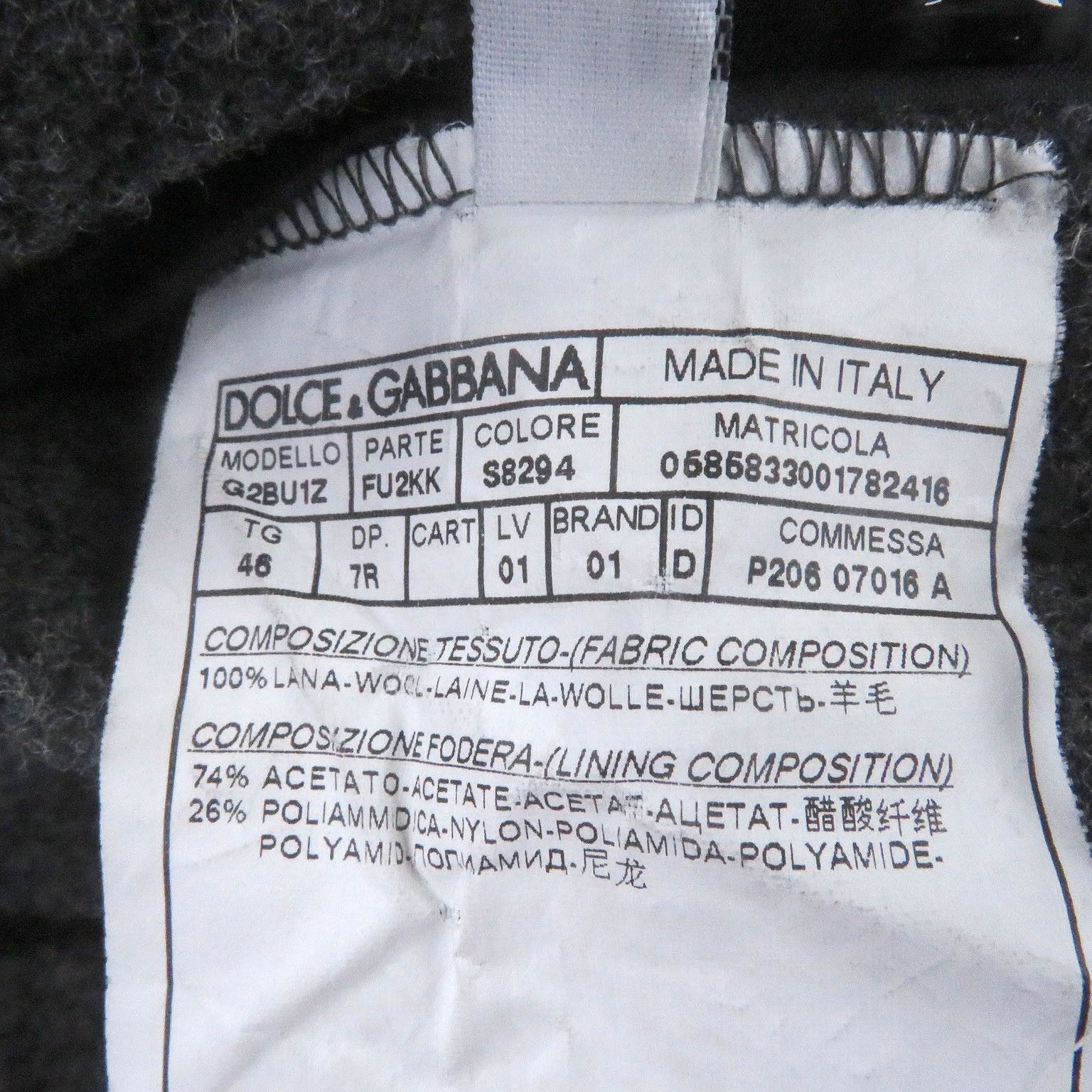 Dolce & Gabbana Dolce & Gabbana Dolce&Gabbana Jacket Textile Outerwear DUTY FREE for USA Size ONE SIZE - 11 Thumbnail