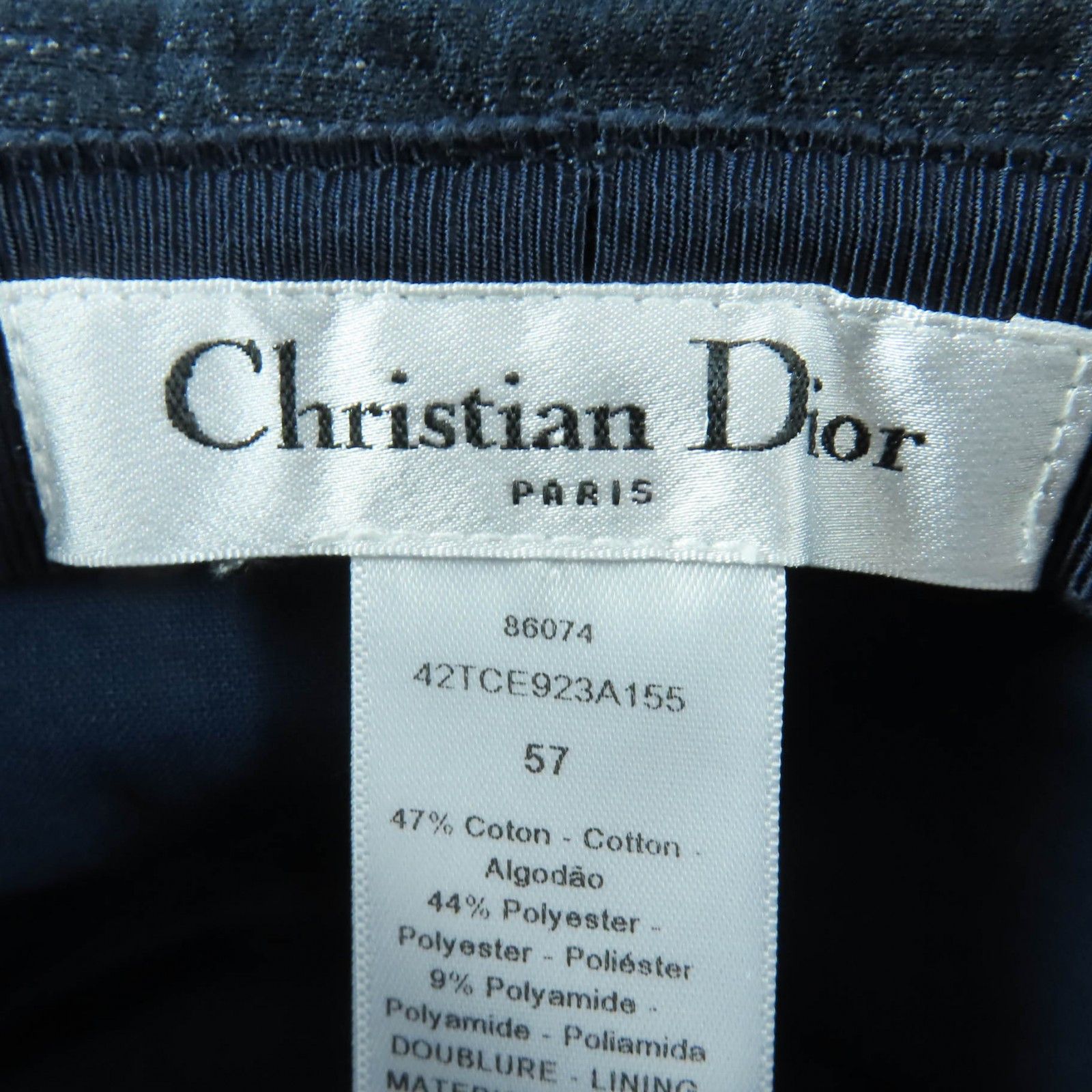 Dior Dior Christian Dior TEDDY-D Cannage denim bob hat Textile Hats 42TCE923A155 DUTY FREE for USA Size ONE SIZE - 7 Thumbnail