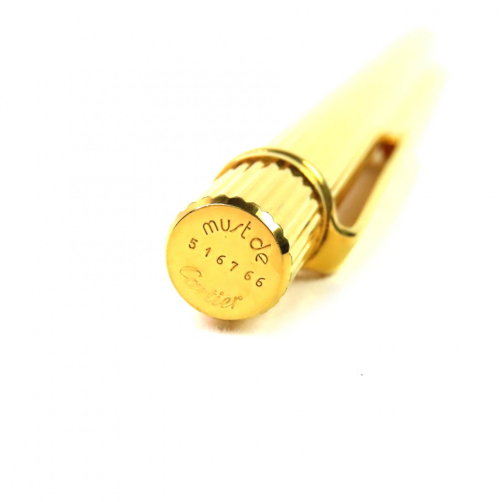 Cartier Cartier Cartier Must de Cartier Stripe Ballpoint Pen Metal Pen DUTY FREE for USA Size ONE SIZE - 4 Thumbnail
